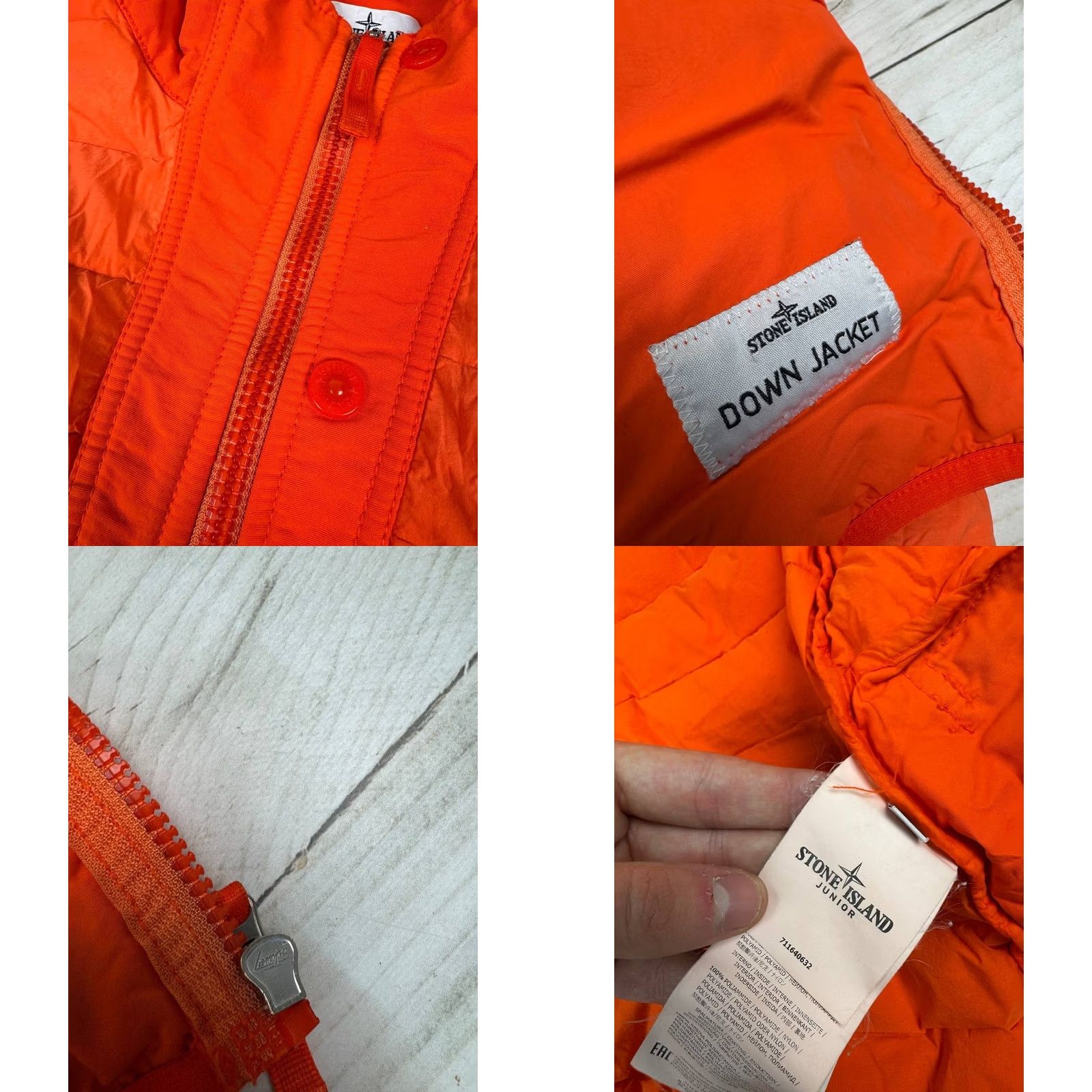 Stone Island Stone Island Down Jacket Hooded Puffer Men Size S Orange Jacket Mens Winter Fashion Logo Nylon Zip Casual Size US S / EU 44-46 / 1 - 10 Thumbnail