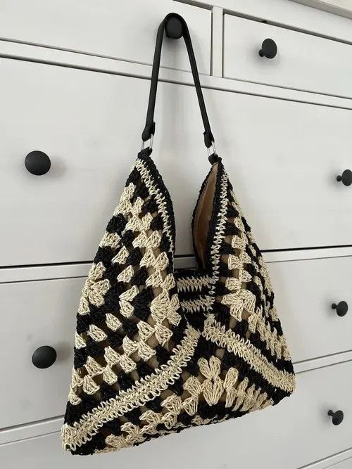 Handmade Fashion Handmade Weave Straw Handbag / Shoulder bag Size ONE SIZE - 3 Thumbnail