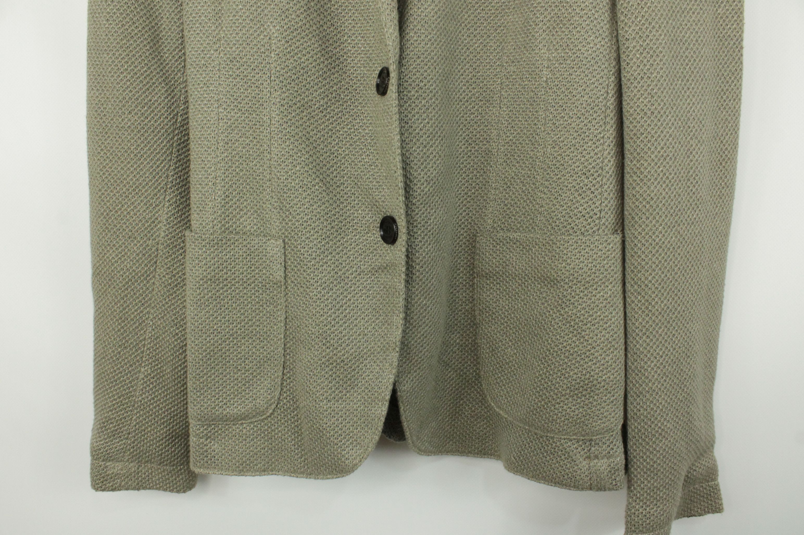 Eleventy Eleventy Tailored Blazer Knit Linen Cotton Blend Jacket Size L / US 10 / IT 46 - 3 Thumbnail
