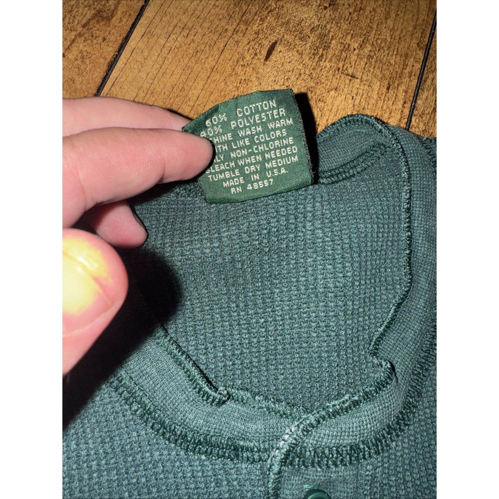 High Sierra × Vintage High Sierra By Mervin’s Thermal Henley Shirt Green XL 17x27 Size US XL / EU 56 / 4 - 3 Thumbnail