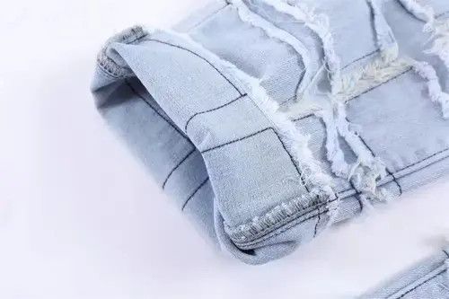 Jean Distressed Stacked Blue Jeans Size US 32 / EU 48 - 2 Thumbnail
