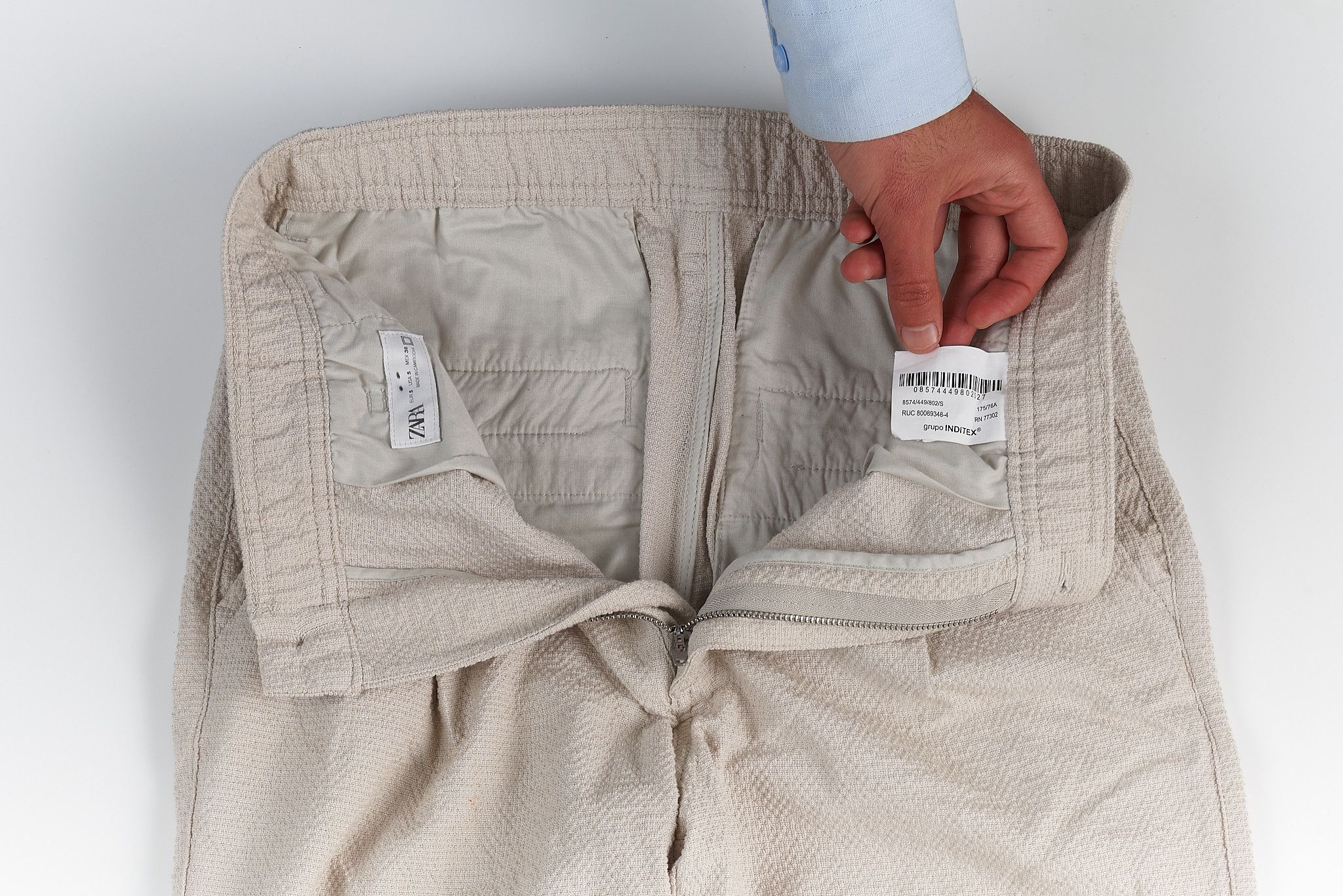 Zara Zara Textured Cotton Blend Pants SZ:S Size US 28 / EU 44 - 3 Thumbnail