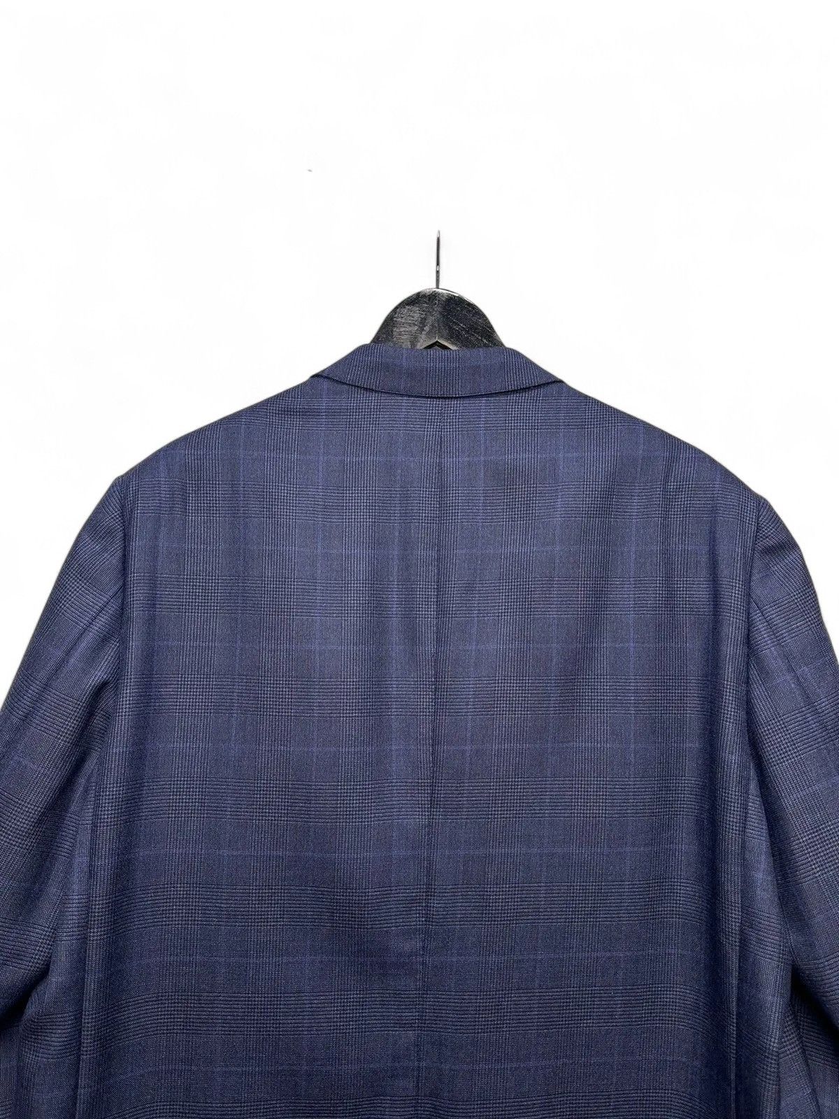 Ermenegildo Zegna Luxury Ermenegildo Zegna Wool Checked Navy Blazer Italy Size 48L - 12 Thumbnail