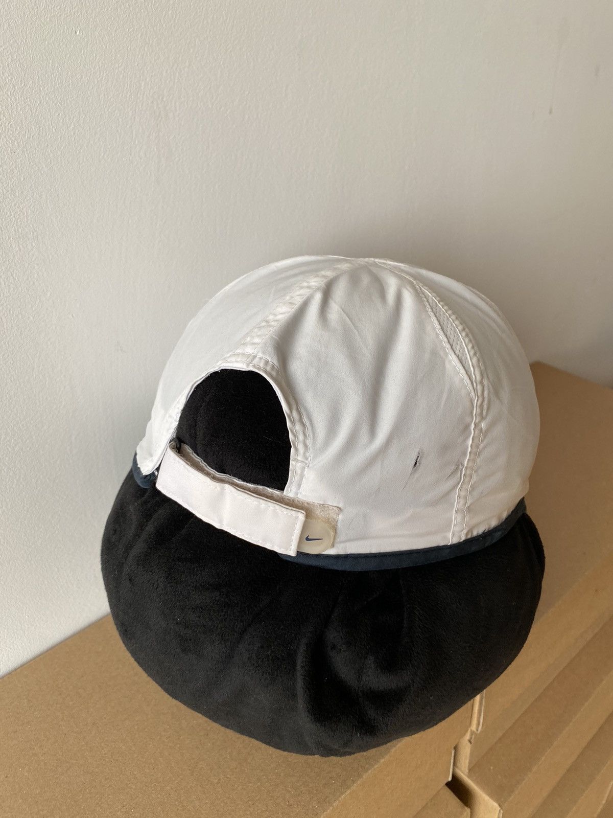 Nike × Vintage Vintage Roger Federer Nike Big Logo RF White Tennis Cap Size ONE SIZE - 5 Thumbnail