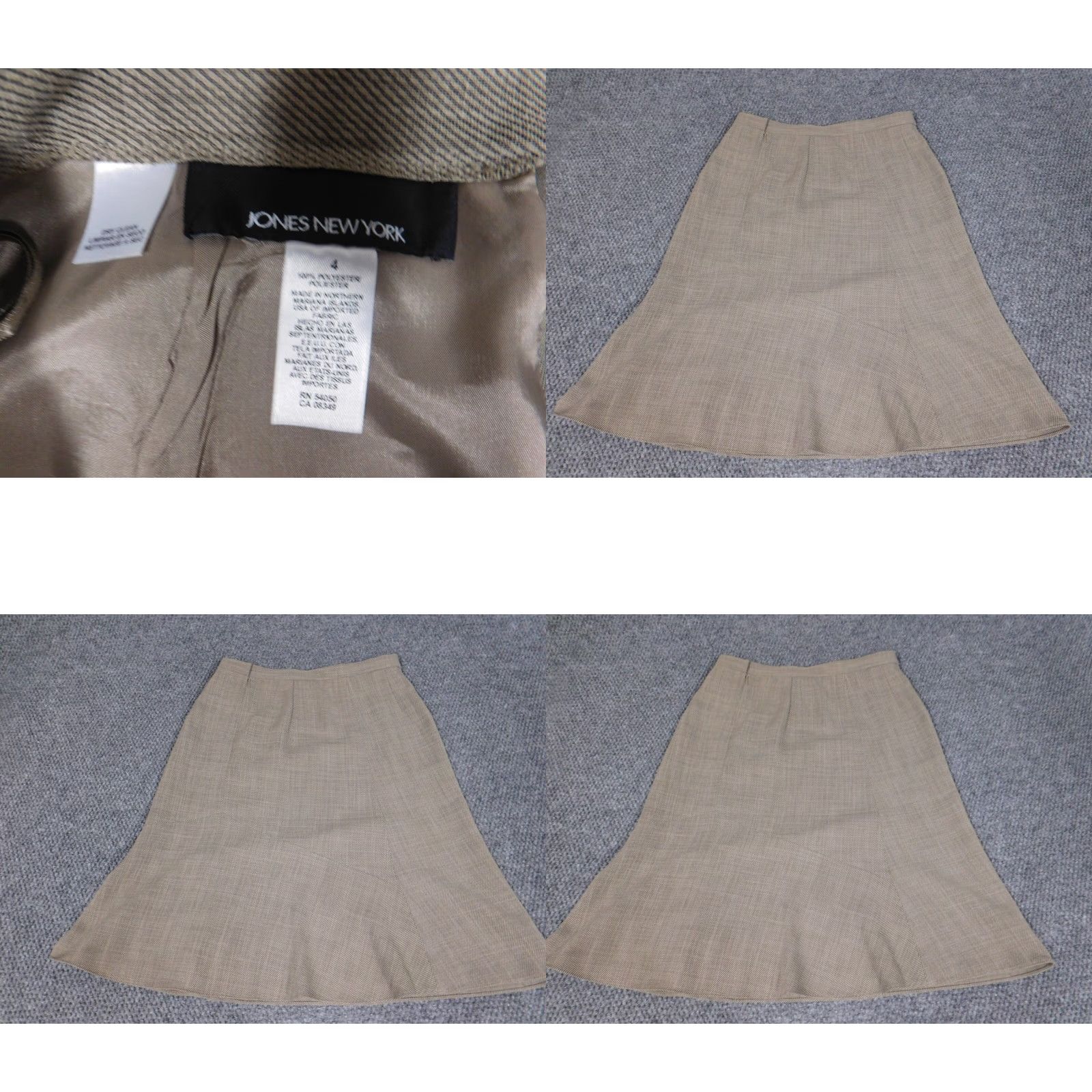 Jones New York Jones New York Womens Shirt 4 Beige A-line Zip KS? Wait. Size S / US 4 / IT 40 - 8 Thumbnail