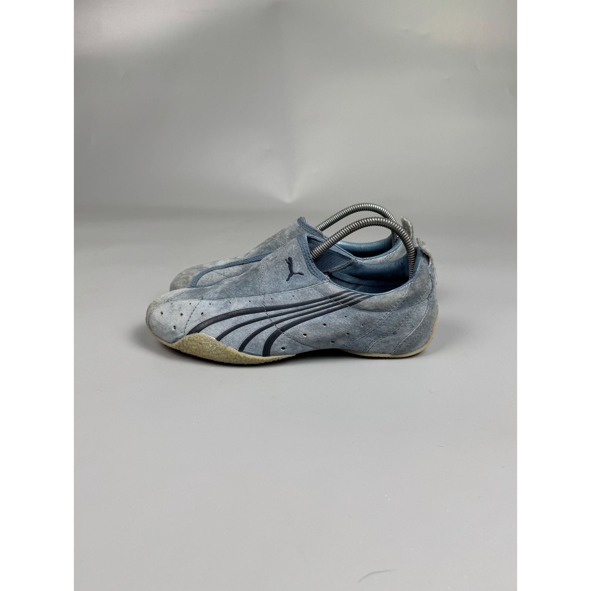 Puma Vintage Puma Uke Blue Suede Sneakers (Y1257) Size US 7 / IT 37 - 4 Thumbnail