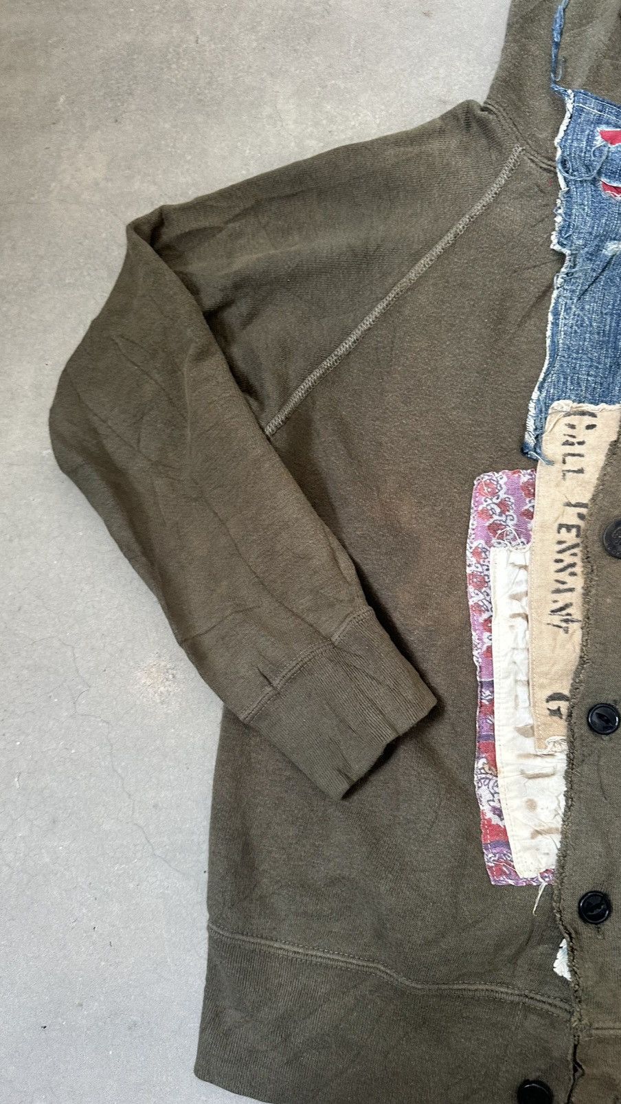 N.Hoolywood VINTAGE GO TO HOLLYWOOD BUTTON PATCHOWRK ARMY HOODIE Size US S / EU 44-46 / 1 - 4 Thumbnail