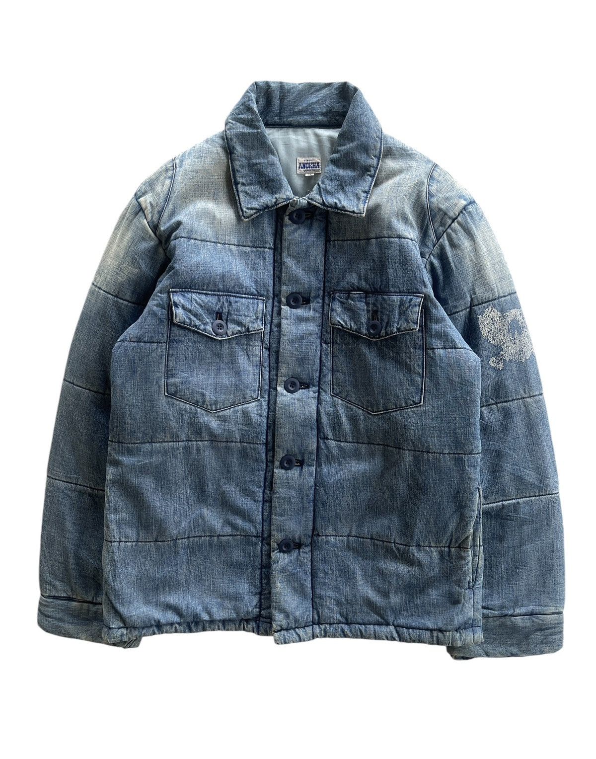 Japanese Brand Vintage Anokha Denim Down Jacket Size US M / EU 48-50 / 2 - 2 Thumbnail
