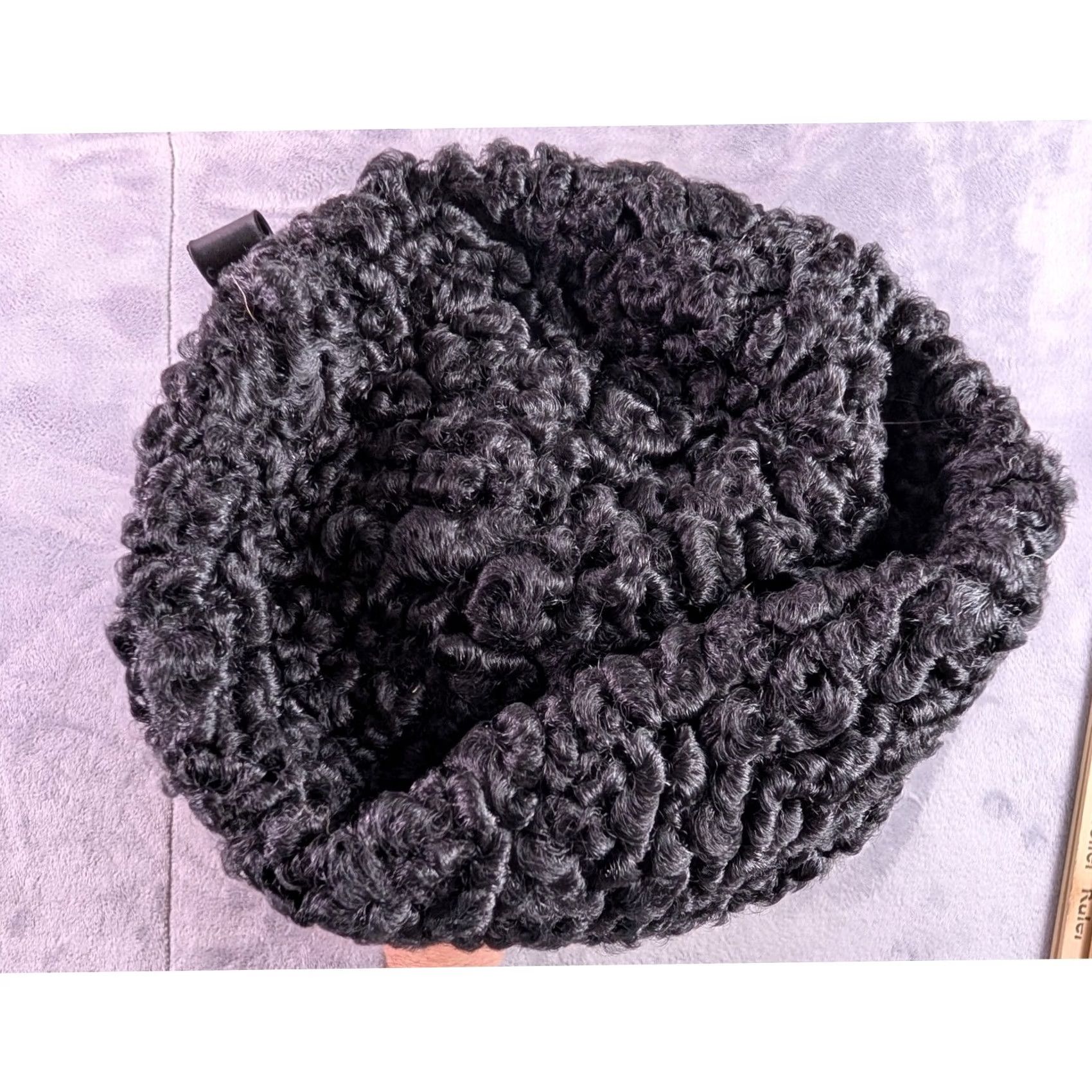 Vintage VINTAGE Amrose New York Pillbox Hat Black Faux Persian Lamb Astrakhan Bow Eveningwear 1960s Womens Size ONE SIZE - 5 Thumbnail