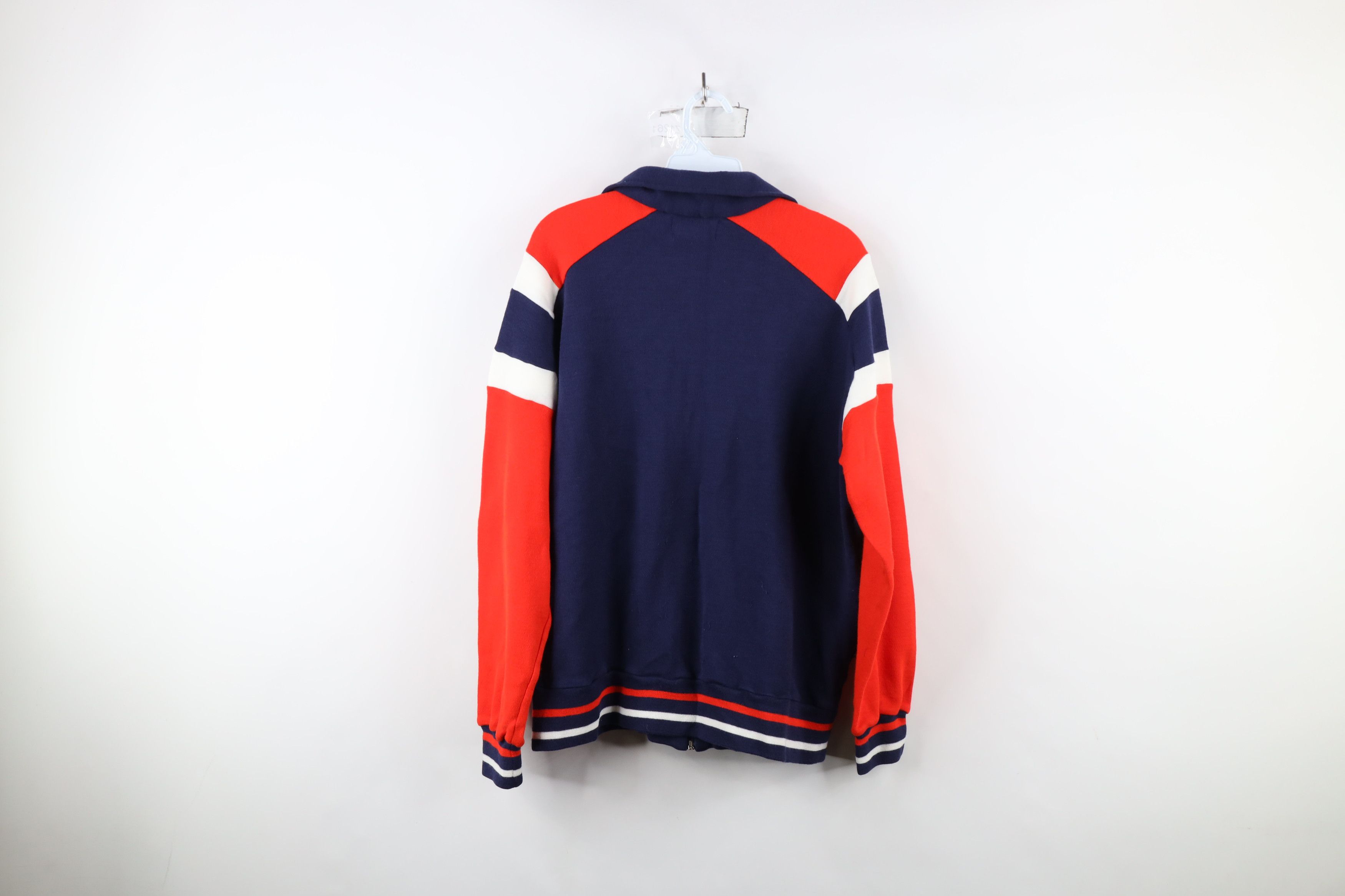 Vintage Vintage 70s Streetwear Striped Full Zip Warm Up Track Jacket Size US L / EU 52-54 / 3 - 11 Thumbnail