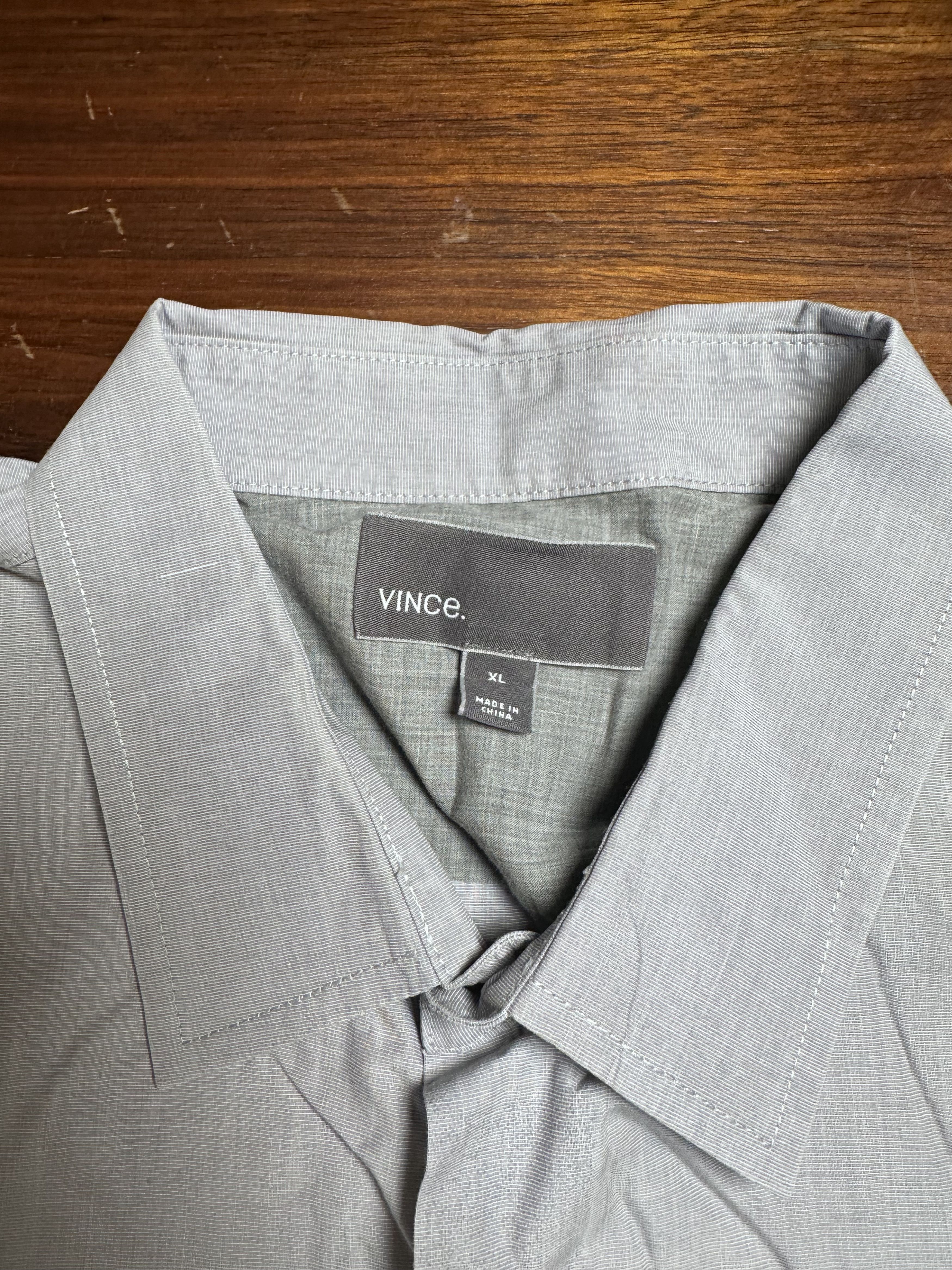 Vince Vince Men's Button Down Shirt Gray XL Not Worn Size US XL / EU 56 / 4 - 3 Thumbnail