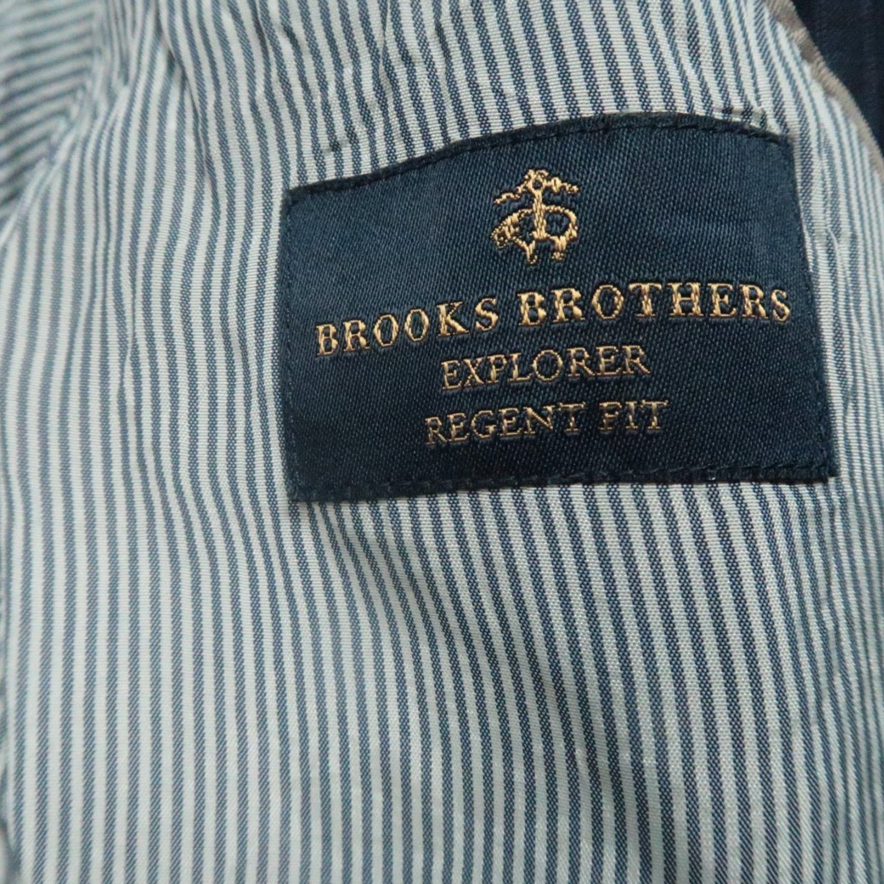 Brooks Brothers Brooks Brothers Blazer Mens 40R Blue Wool Explorer Regent Fit Striped Sport Coat Size 40R - 3 Thumbnail