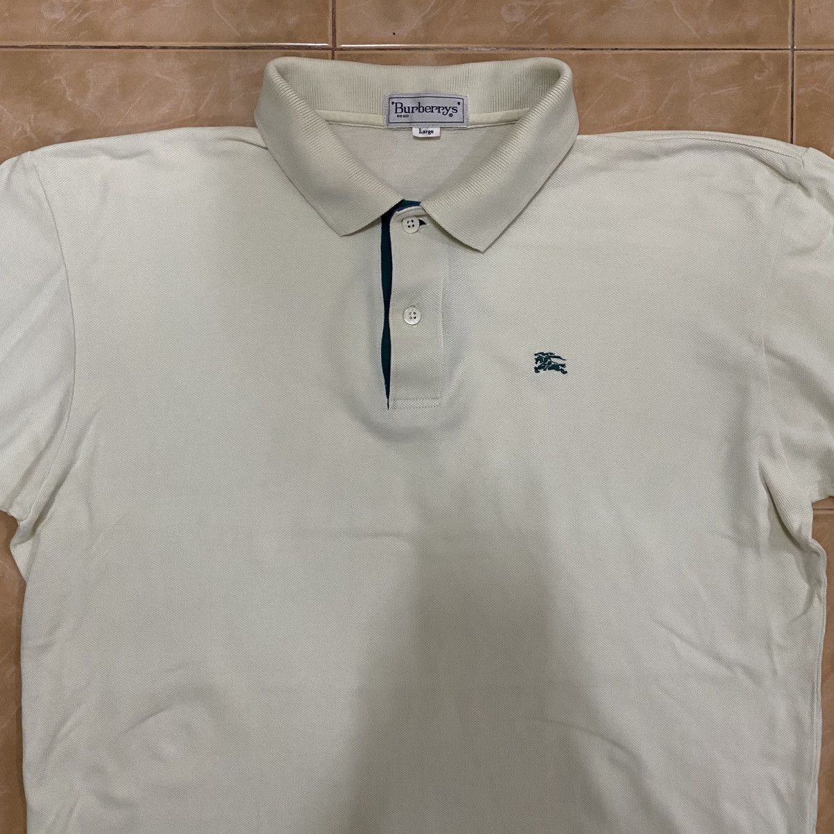 Burberry × Vintage Vintage BURBERRY Small Embroidered Logo Polo Shirt Size US L / EU 52-54 / 3 - 2 Thumbnail
