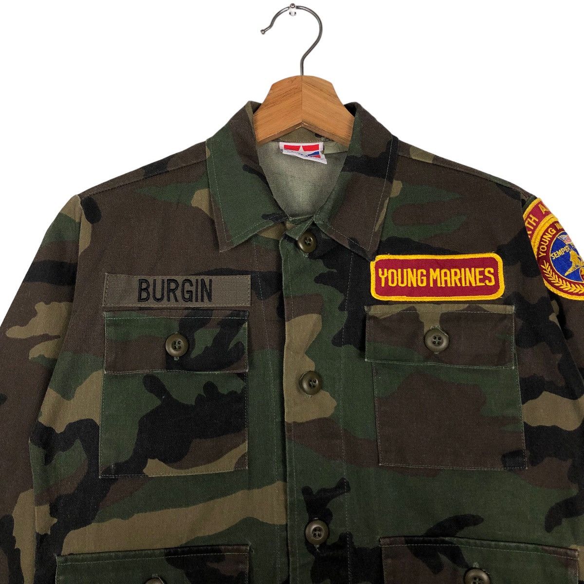 Japanese Brand 🔥Vintage Chore Camouflage Military Kids Jacket Size US M / EU 48-50 / 2 - 3 Thumbnail