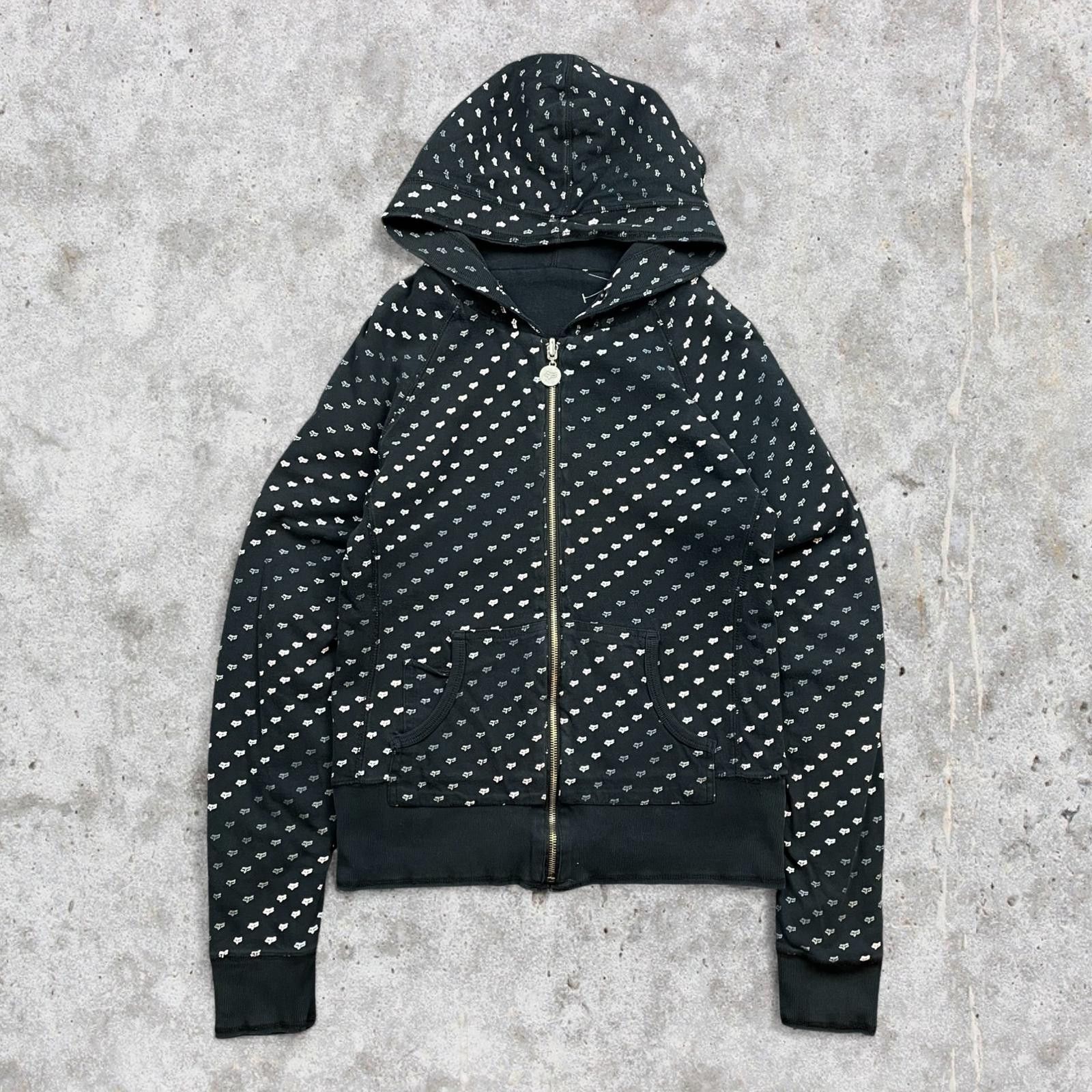 Fox Racing Y2K AOP Reversible Sleeve Hit Fox Racing Zip Up Hoodie Size S / US 4 / IT 40 - 1 Thumbnail