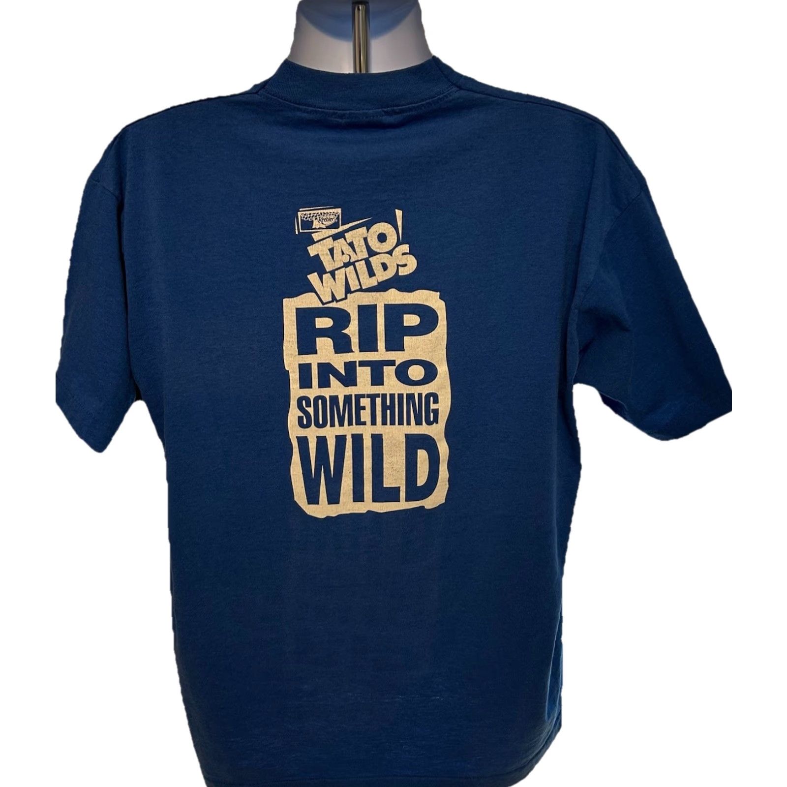 Fruit Of The Loom VINTAGE 90s Keebler Tato Wild Shirt Men XL Blue Double-Sided Knit Cotton 1990s Promotional Keebler Logo USA Men XL Blue Shirt Size US XL / EU 56 / 4 - 3 Thumbnail