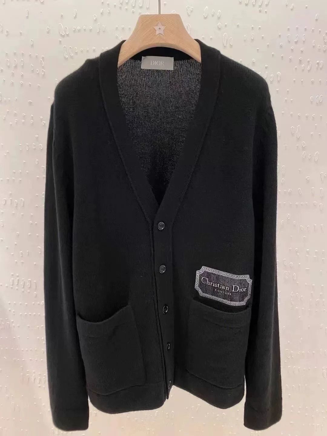Dior Dior Homme Black Cashmere Embroidered Cardigan Size US XS / EU 42 / 0 - 1 Thumbnail