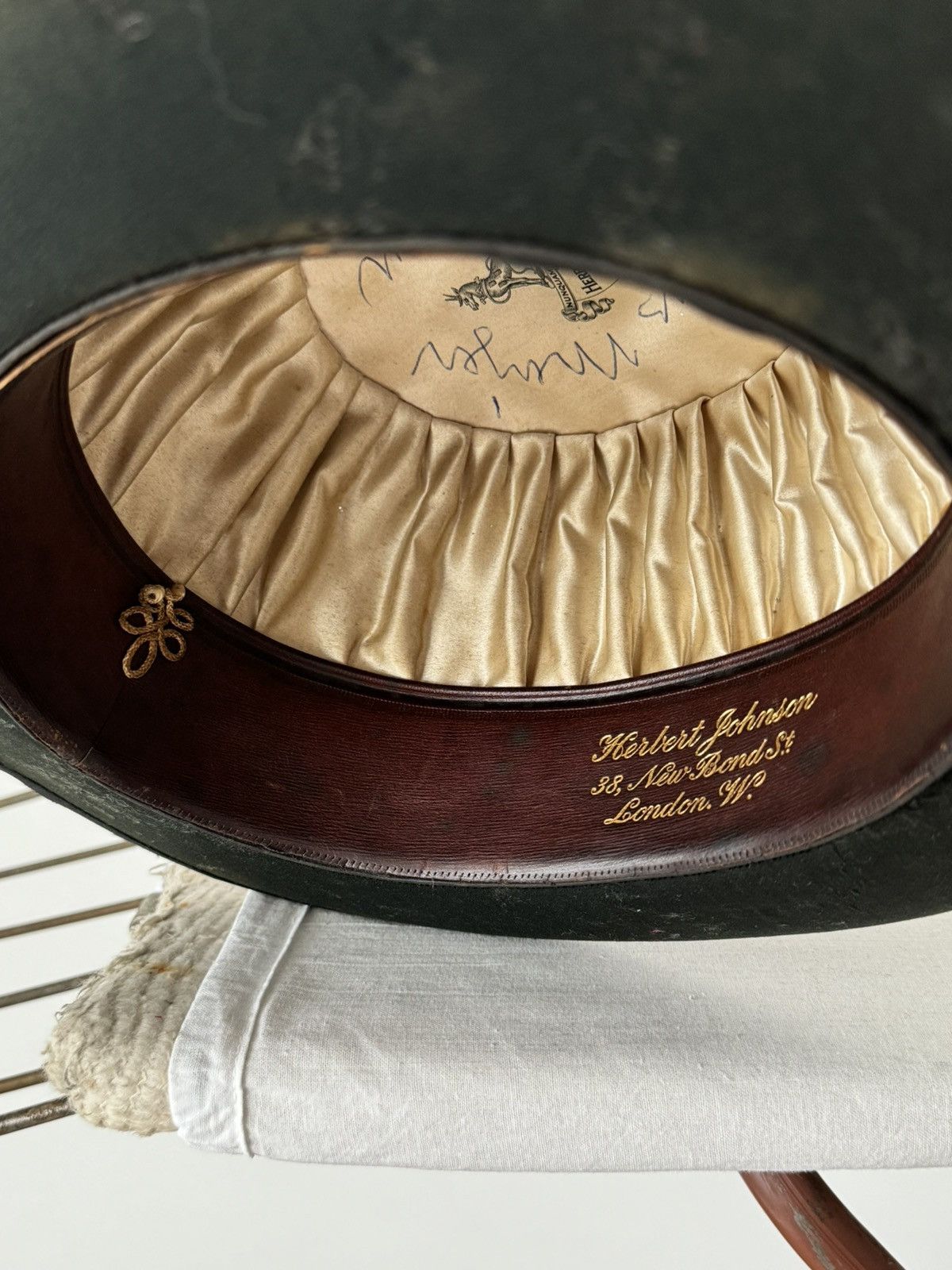 Vintage Antique ≈1940s Herbert Johnson England Black Bowler Hat Size ONE SIZE - 7 Thumbnail