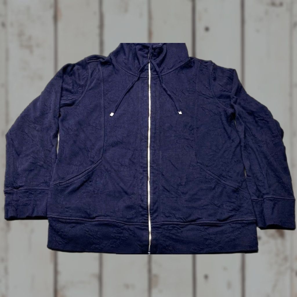 Tommy Bahama Tommy Bahama Jacquard Othella Full-Zip Jacket Womens Large Blue Golf 8398 Size L / US 10 / IT 46 - 1 Thumbnail
