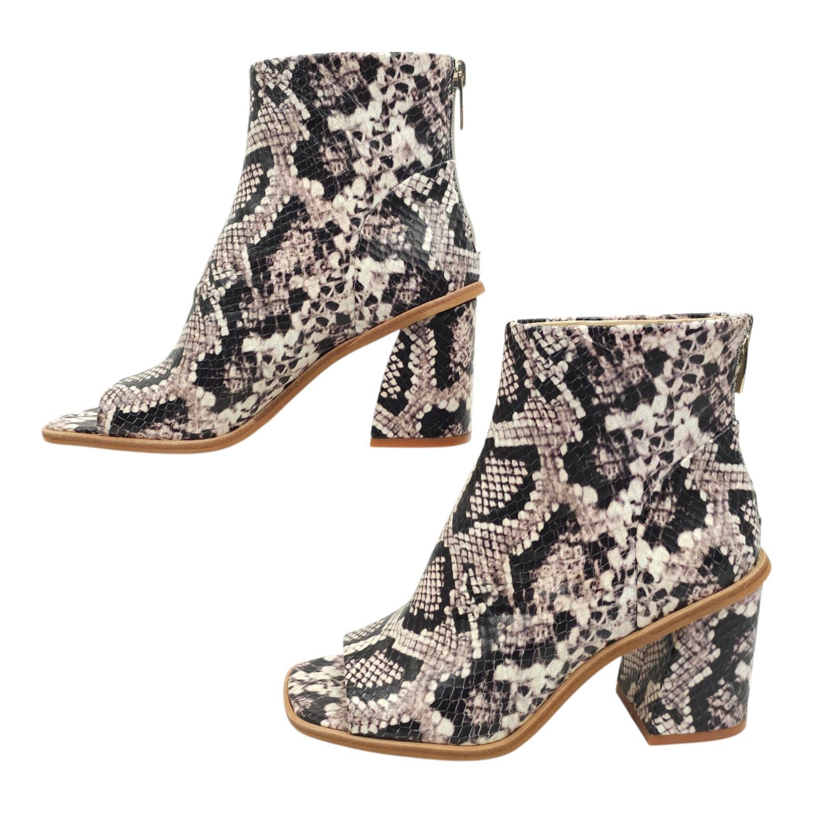 Vince Camuto Vince Camuto Bebinder Peep Toe Ankle Boot Womens 5.5 Snake Size US 5.5 / IT 35.5 - 11 Thumbnail