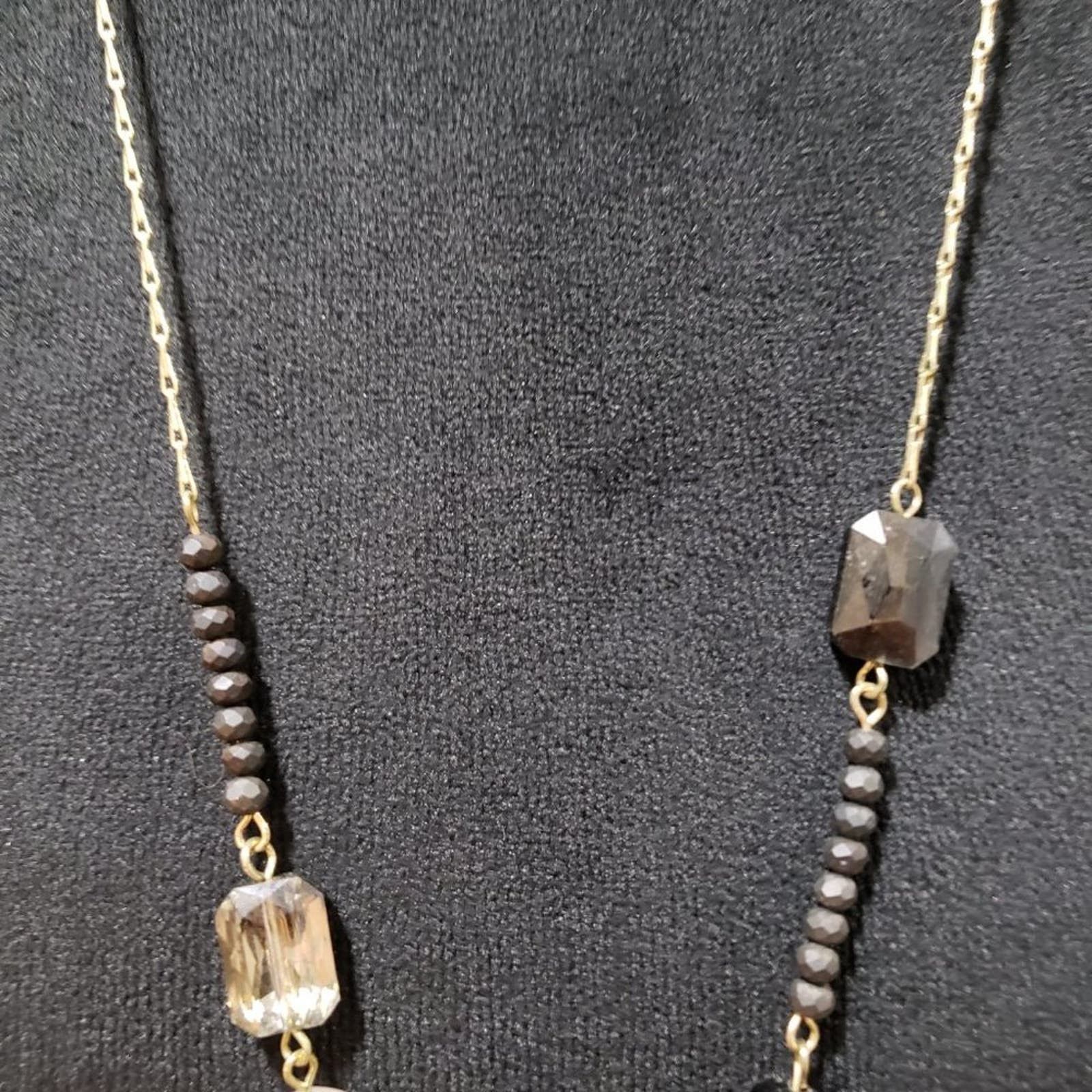 Other Time and Tru Womens Rhinestones Beaded Fringe Necklace Size ONE SIZE - 6 Thumbnail