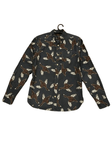 Allsaints Allsaints Bird Print Slim Fit Button Up Shirt Size XS Size US XS / EU 42 / 0 - 1 Thumbnail