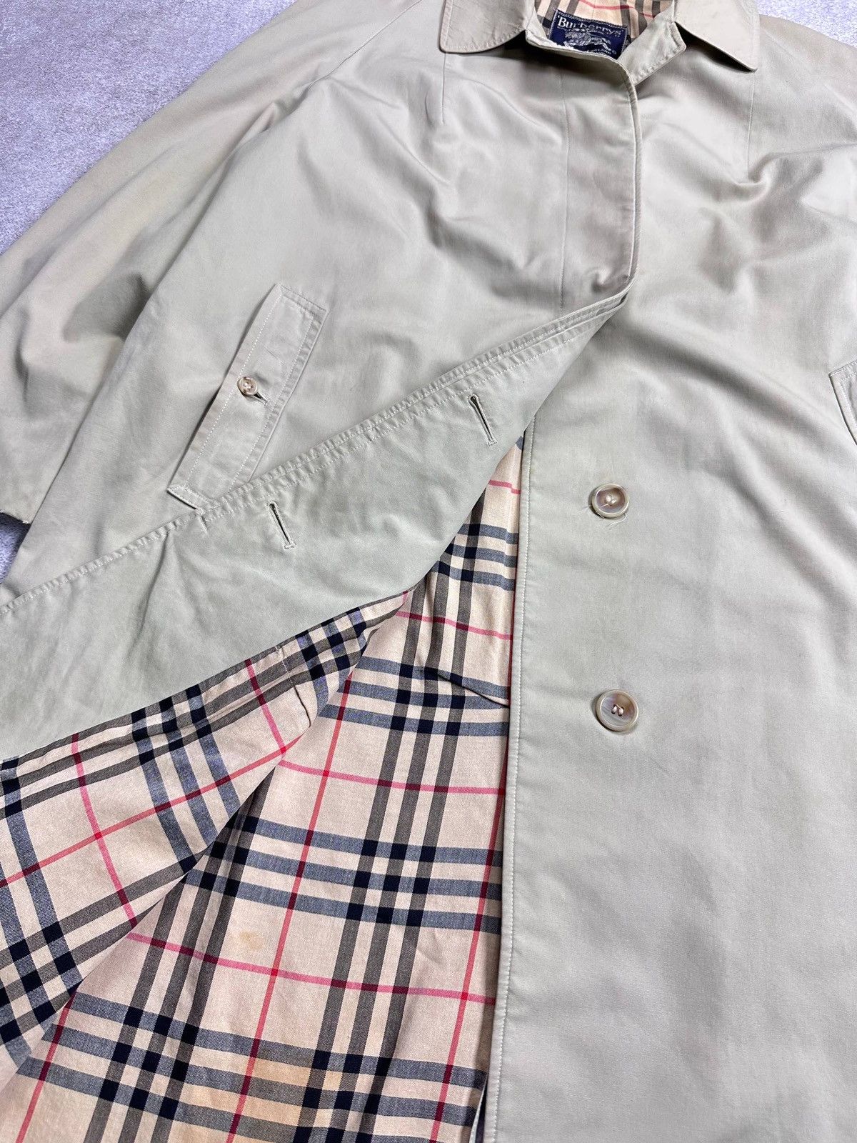 Burberry Vintage 90s Burberry Nova Check Trench Long Jacket Rare L Size US L / EU 52-54 / 3 - 3 Thumbnail
