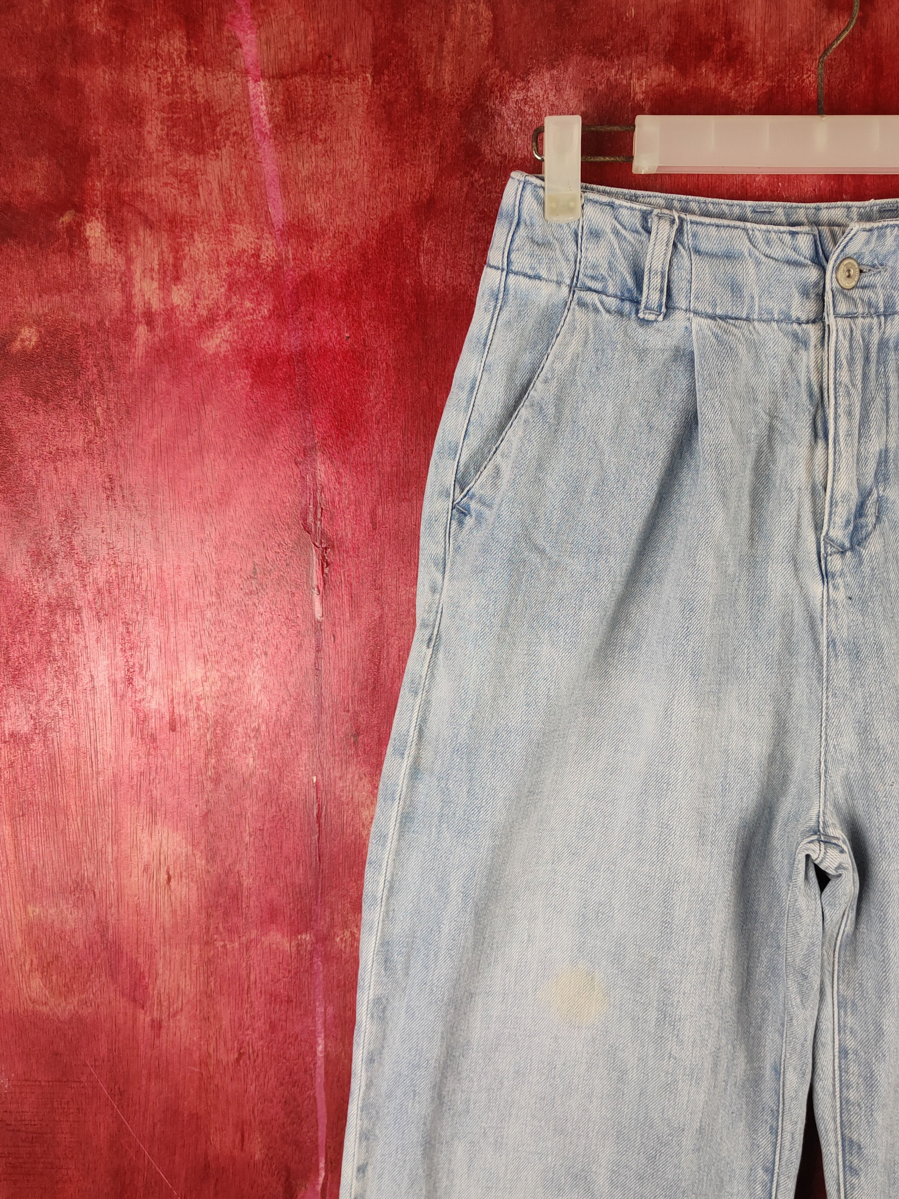Japanese Brand Earth Music&Ecology Blue Distressed Ripped Jeans#S2146 Size 26" / US 2 / IT 38 - 3 Thumbnail