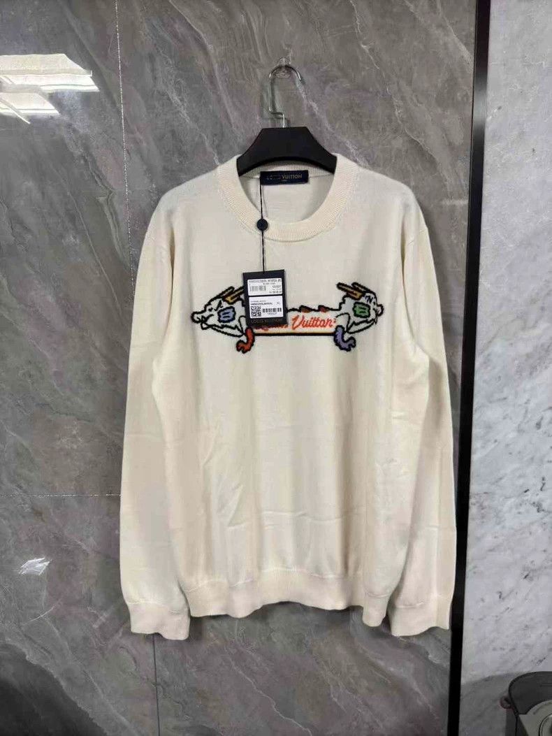 Louis Vuitton Louis Vuitton Intarsia jacquard cashmere T-shirt Size US XL / EU 56 / 4 - 1 Thumbnail