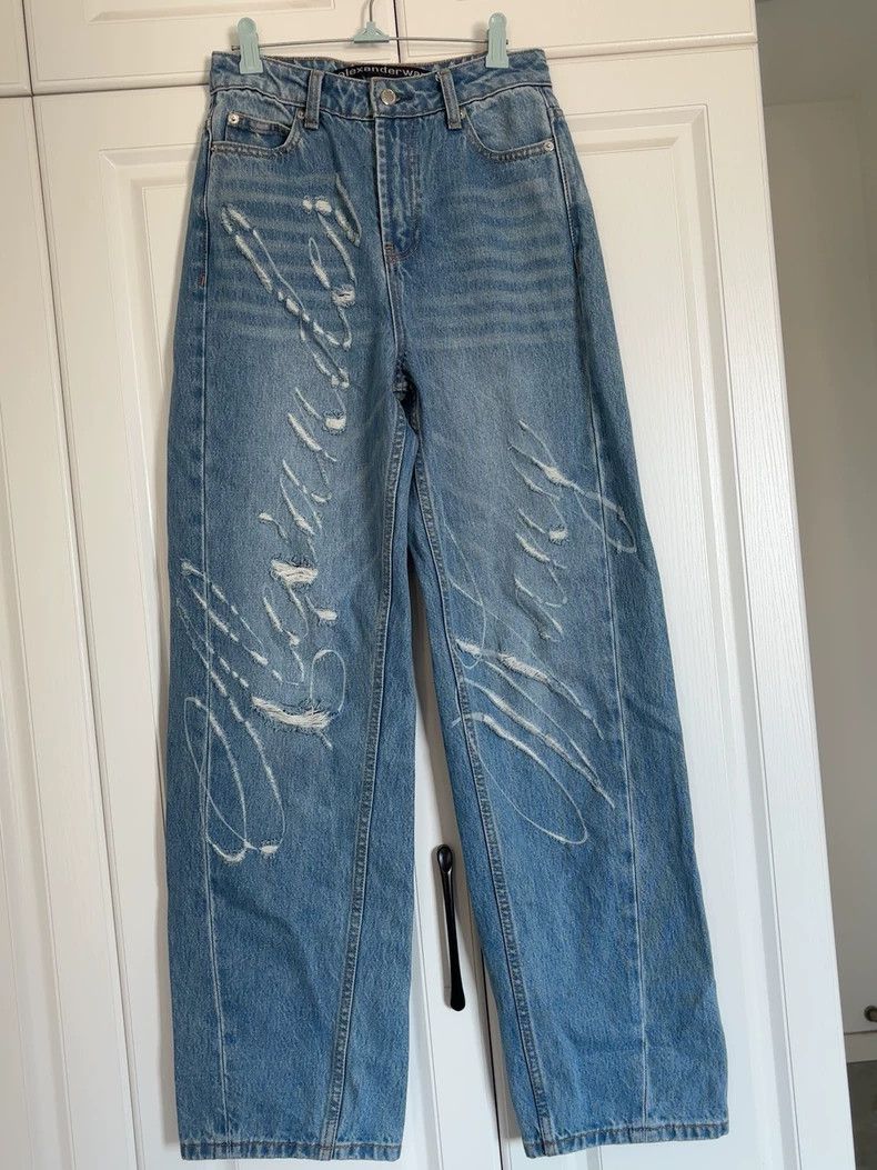 Alexander Wang Alexander Wang Distressed Loose Jeans Size 24" / US 00 / IT 34 - 1 Thumbnail