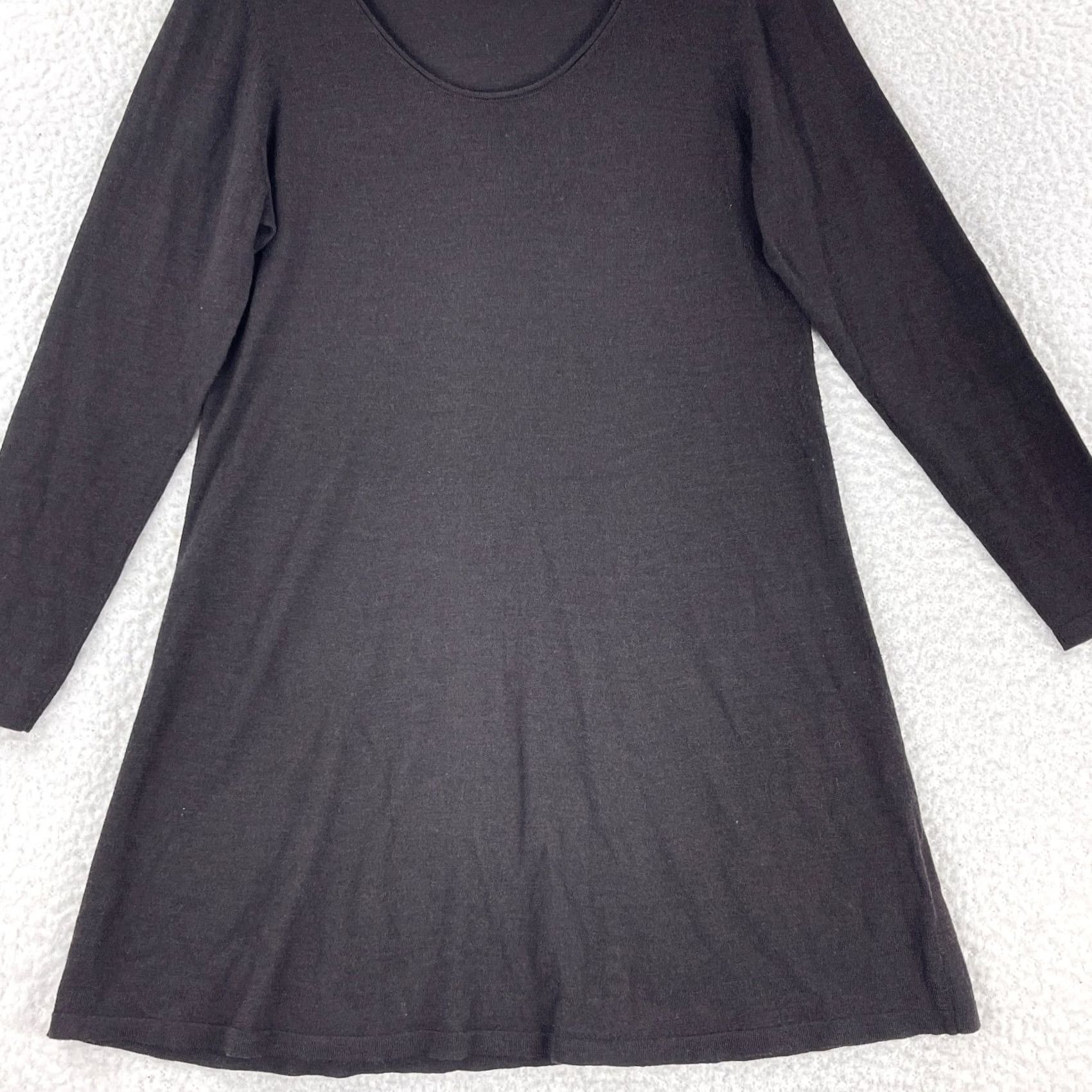 Eileen Fisher Eileen Fisher Tunic Shirt Womens Medium Brown 100% Wool Long Sleeve Pullover Size M / US 6-8 / IT 42-44 - 4 Thumbnail