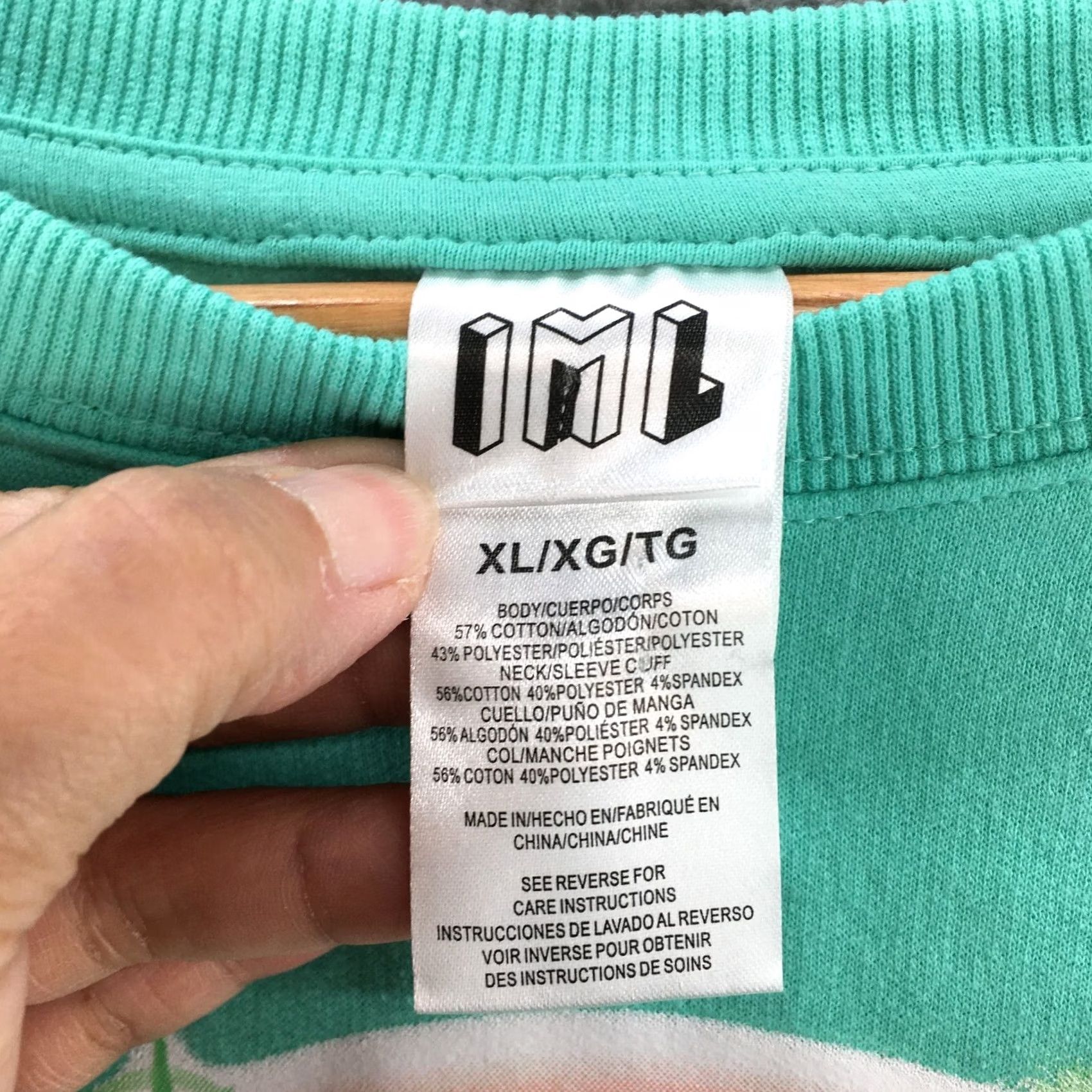 Lucky Brand IML Lucky Clover Leaf Cropped Sweatshirt Womens XL Green Elastic Waist Bant NWT Size XL / US 12-14 / IT 48-50 - 6 Thumbnail