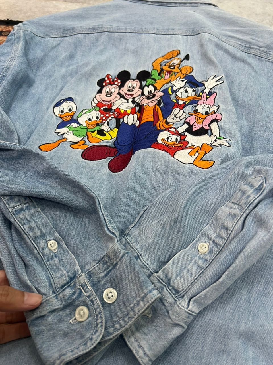 Disney × Vintage Vintage Disney Embroidered Character Denim Shirt Size US S / EU 44-46 / 1 - 7 Thumbnail