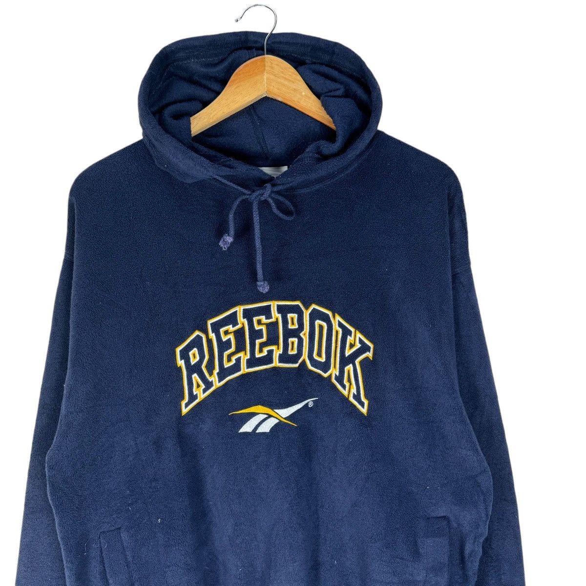 Reebok × Vintage ☀️REEBOK CASUAL HOODIE FLEECE SWEATSHIRT Size US S / EU 44-46 / 1 - 2 Thumbnail