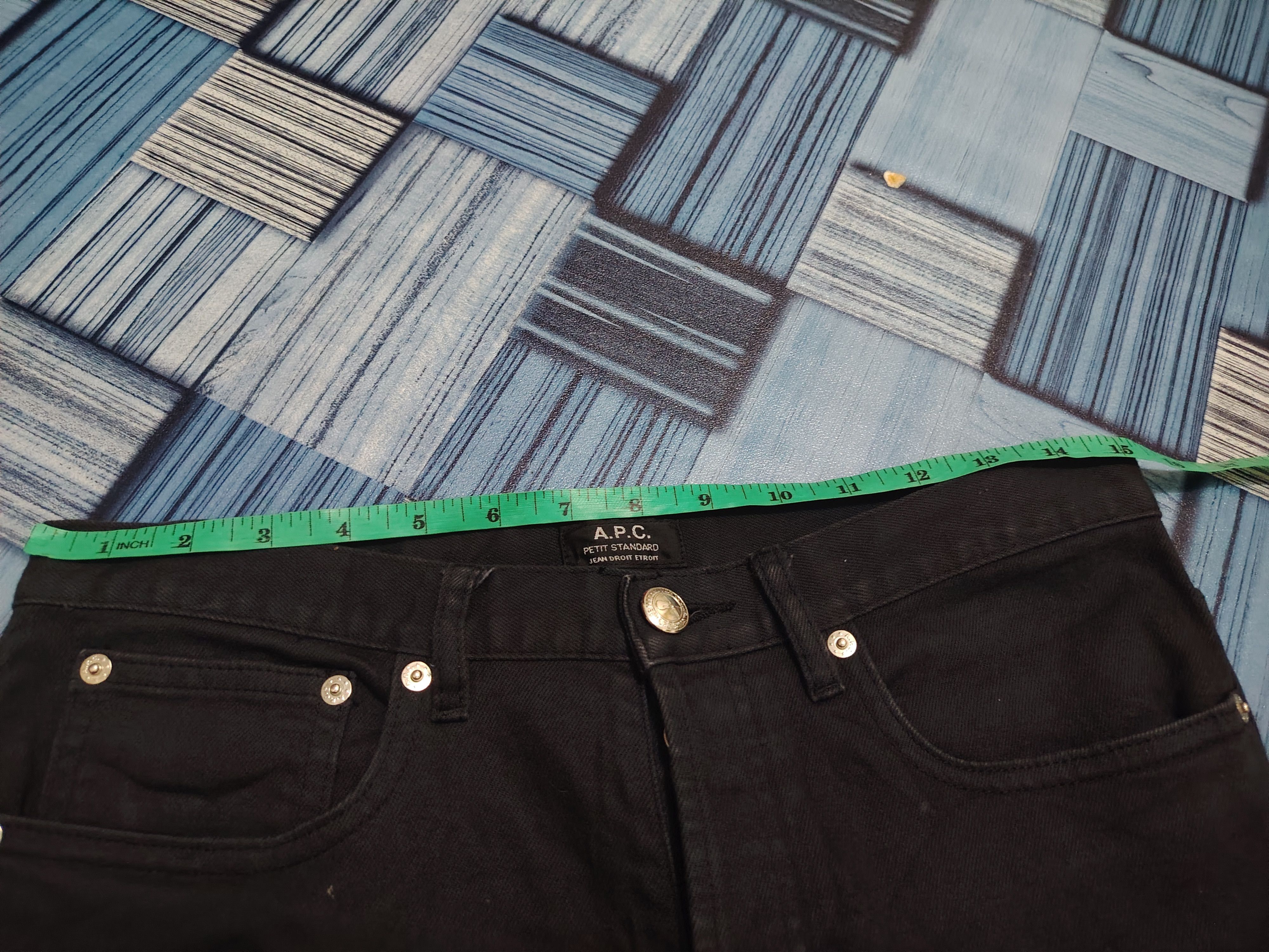 A.P.C. A.P.C Petit Standard Jean Droit Etroit Stretch Black Jeans Size US 30 / EU 46 - 12 Thumbnail