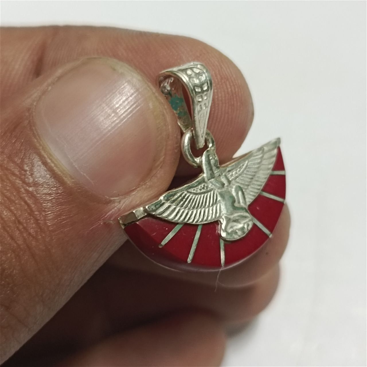 Other Egyptian Isis Pendant – 925 Sterling Silver with Red Stone Size ONE SIZE - 5 Thumbnail