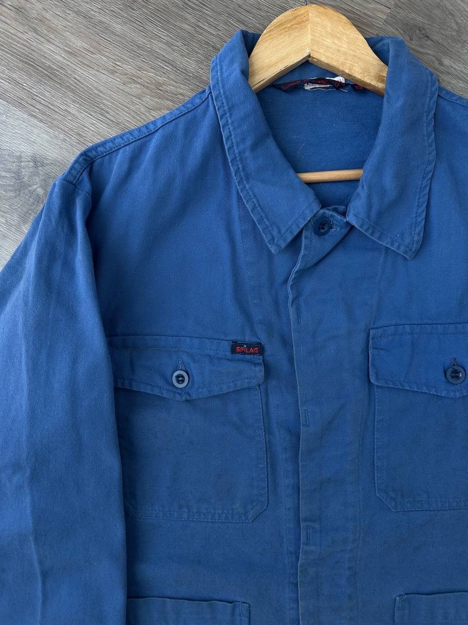 Japanese Brand × Vintage Vintage Japanese Blue Workwear 90’s Spilag Faded Shirt Size US L / EU 52-54 / 3 - 4 Thumbnail