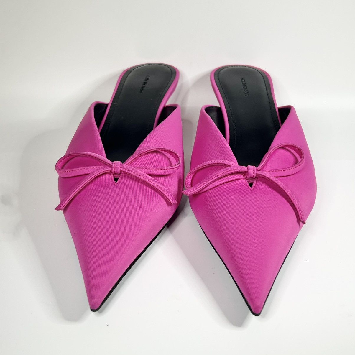 Balenciaga New Balenciaga Knife Bow 40mm Kitten Heels Pink 38EU/8US Size US 8 / IT 38 - 2 Thumbnail