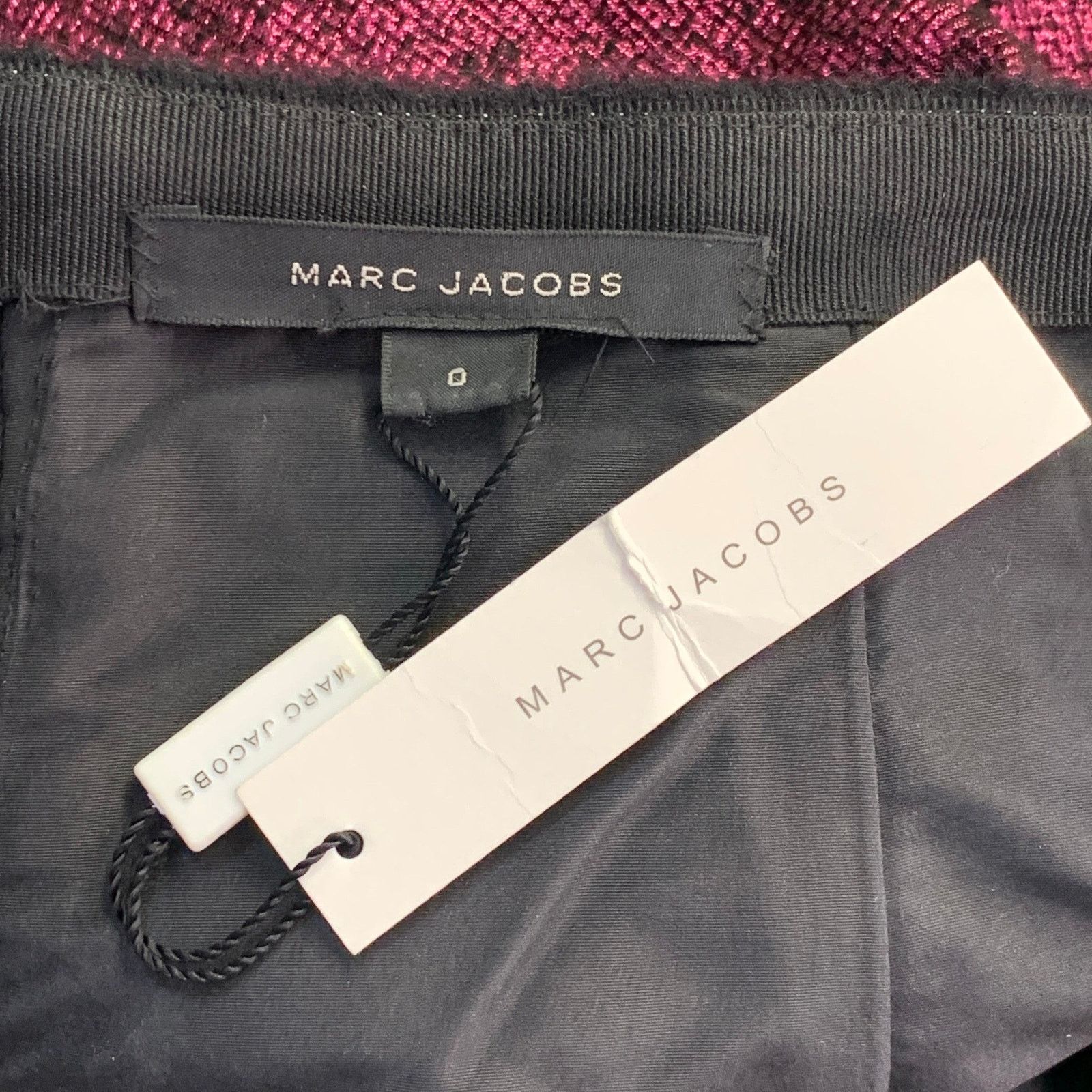Marc Jacobs Size 0 Pink Black Polyester Woven A-Line Knee Length Skirt Size 25" / US 0 / IT 36 - 4 Thumbnail