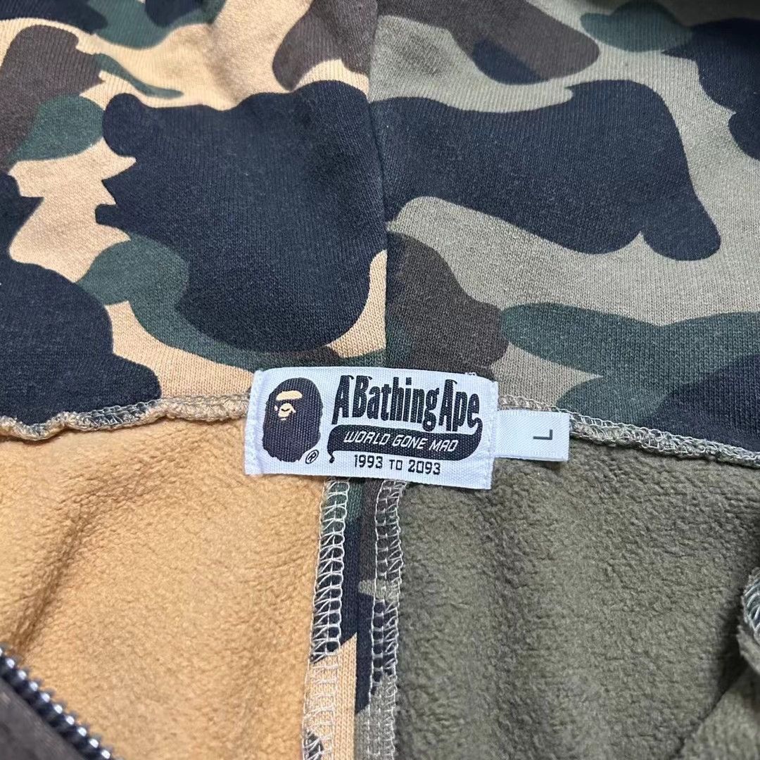 Bape 1ST CAMO SHARK HALF FULL ZIP HOODIE Size US L / EU 52-54 / 3 - 5 Thumbnail