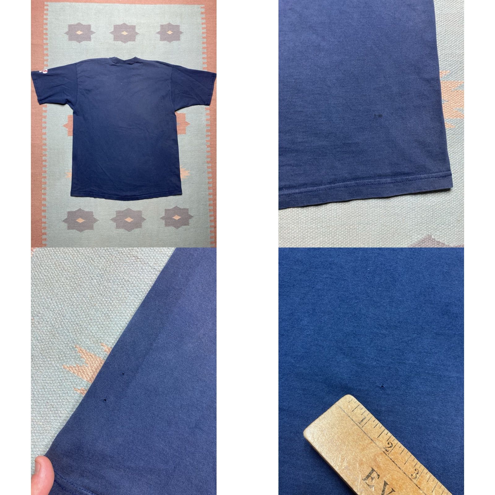 Pro Player VINTAGE 90s University of Michigan Wolverines Paint Distressed T-Shirt Pro Player 2XL Blue Mens Size US XXL / EU 58 / 5 - 8 Thumbnail