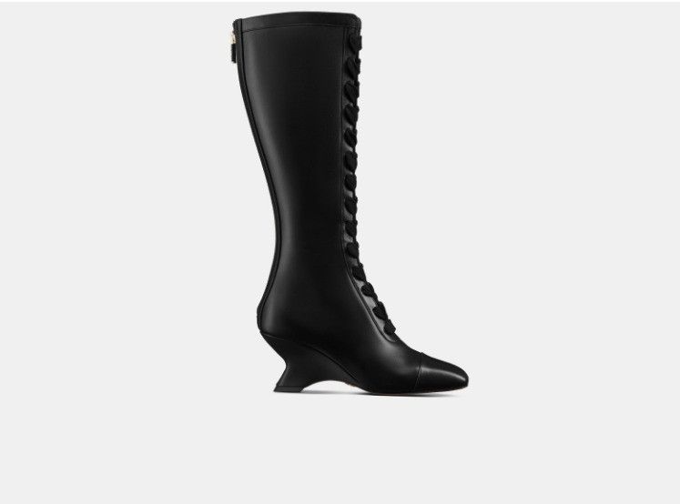 Dior o1w1db11124 Naughtily-D Wedge Boots in Black Size US 7 / IT 37 - 1 Thumbnail