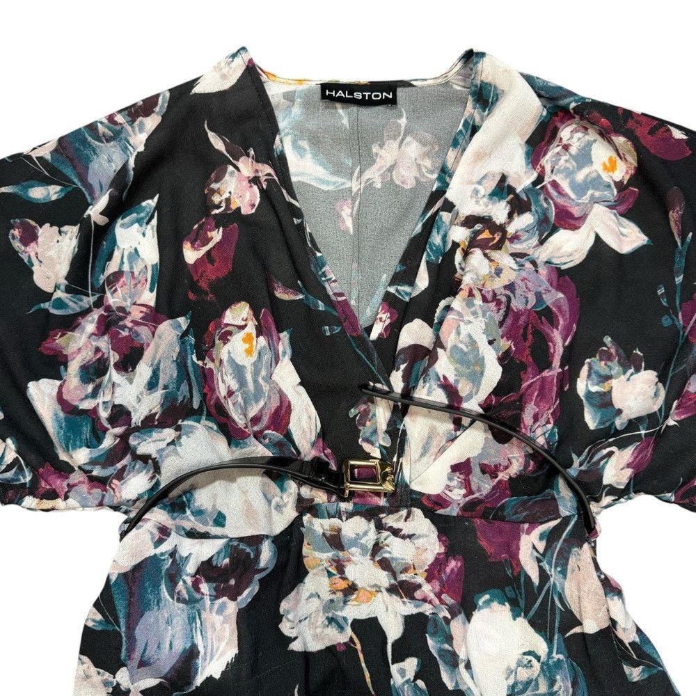 Halston NWT New Halston Floral Belted Maxi Dress Size S Size S / US 4 / IT 40 - 6 Thumbnail