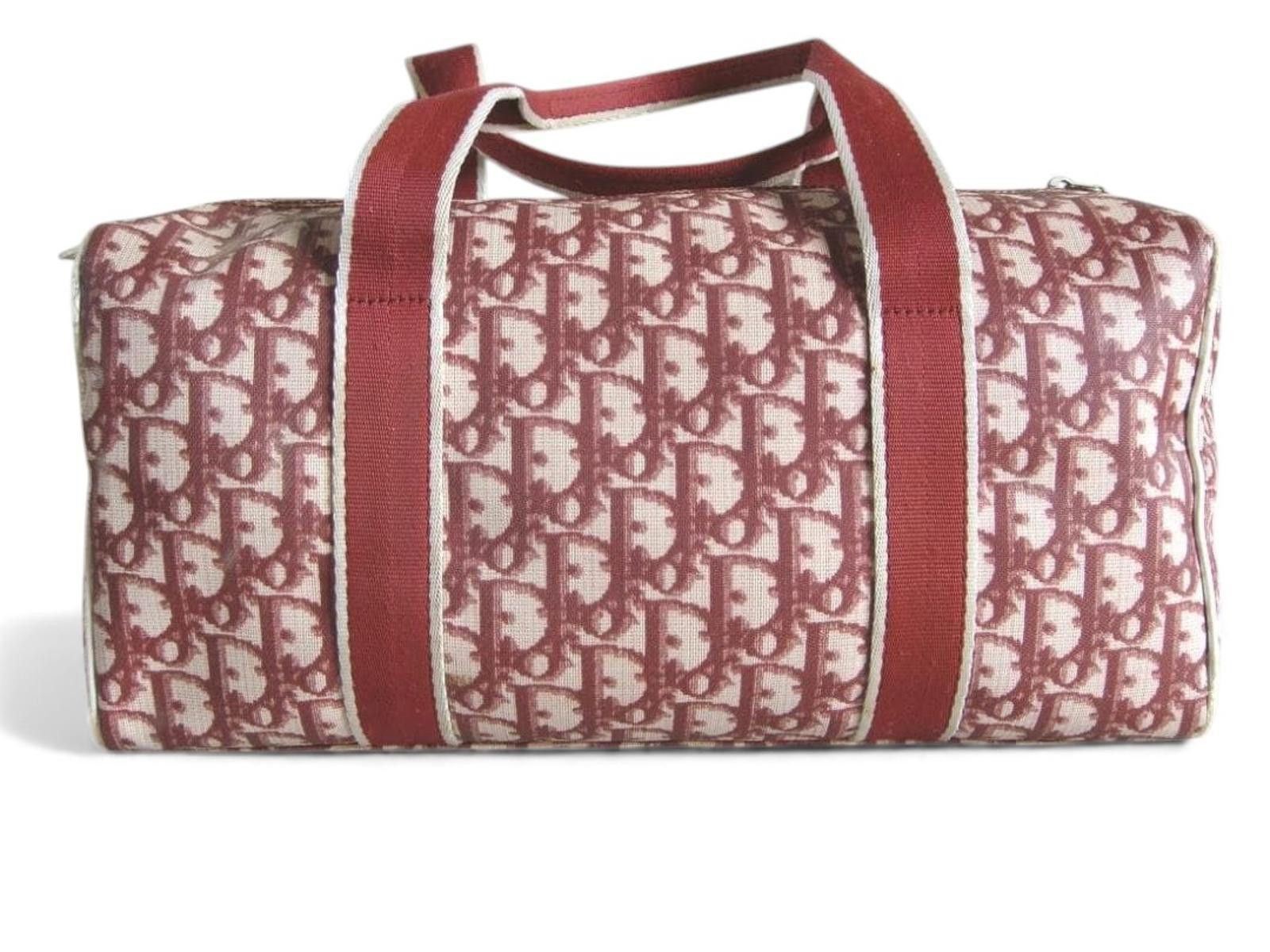 Dior Dior - Vintage Red Monogram Canvas Travel Bag Size ONE SIZE - 3 Thumbnail