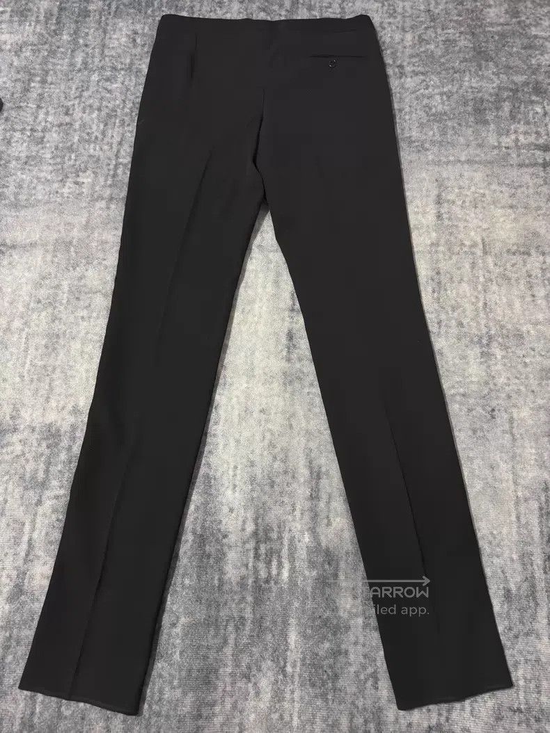 Saint Laurent Paris Saint Laurent Paris Black Samurai Satin Wool Smoking Pants Size US 30 / EU 46 - 2 Thumbnail