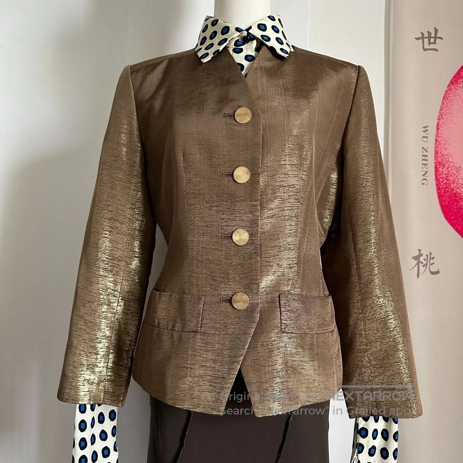 Saint Laurent Paris Yves Saint Laurent Vintage Brown Blazer. Size S / US 4 / IT 40 - 1 Thumbnail