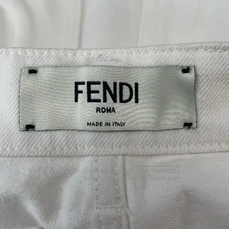 Fendi Fendi White Cotton Casual Pants for Women . Size 31" - 3 Thumbnail