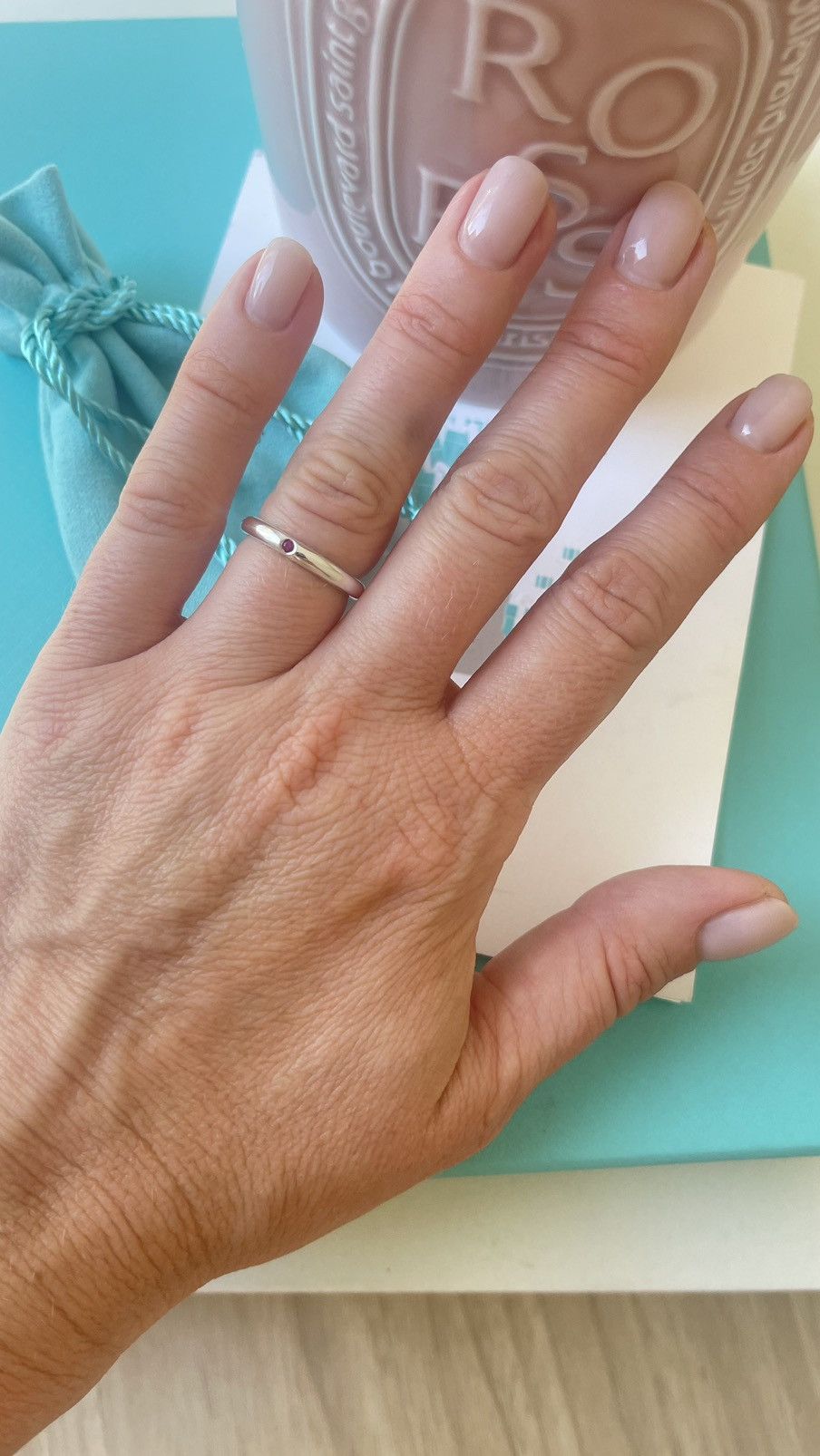 Tiffany & Co. Tiffany & Co. Elsa Peretti Ruby Silver Stacking Band 5 $450 Size ONE SIZE - 10 Thumbnail