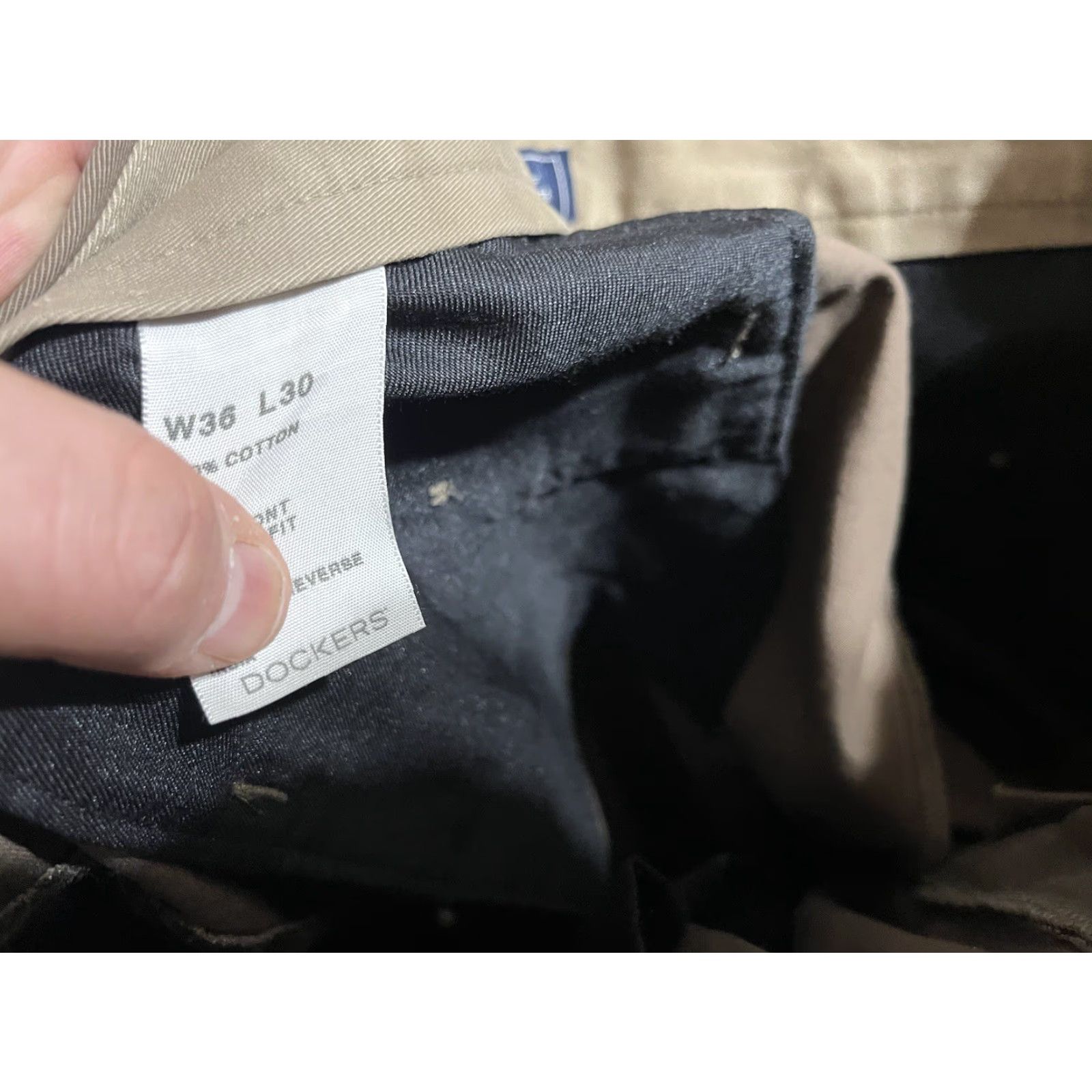 Dockers DOCKERS Pants Flat Front Mens Size 36x30 Brown Chino Regular Fit Front/Back Tags: 36x30 Size US 36 / EU 52 - 6 Thumbnail