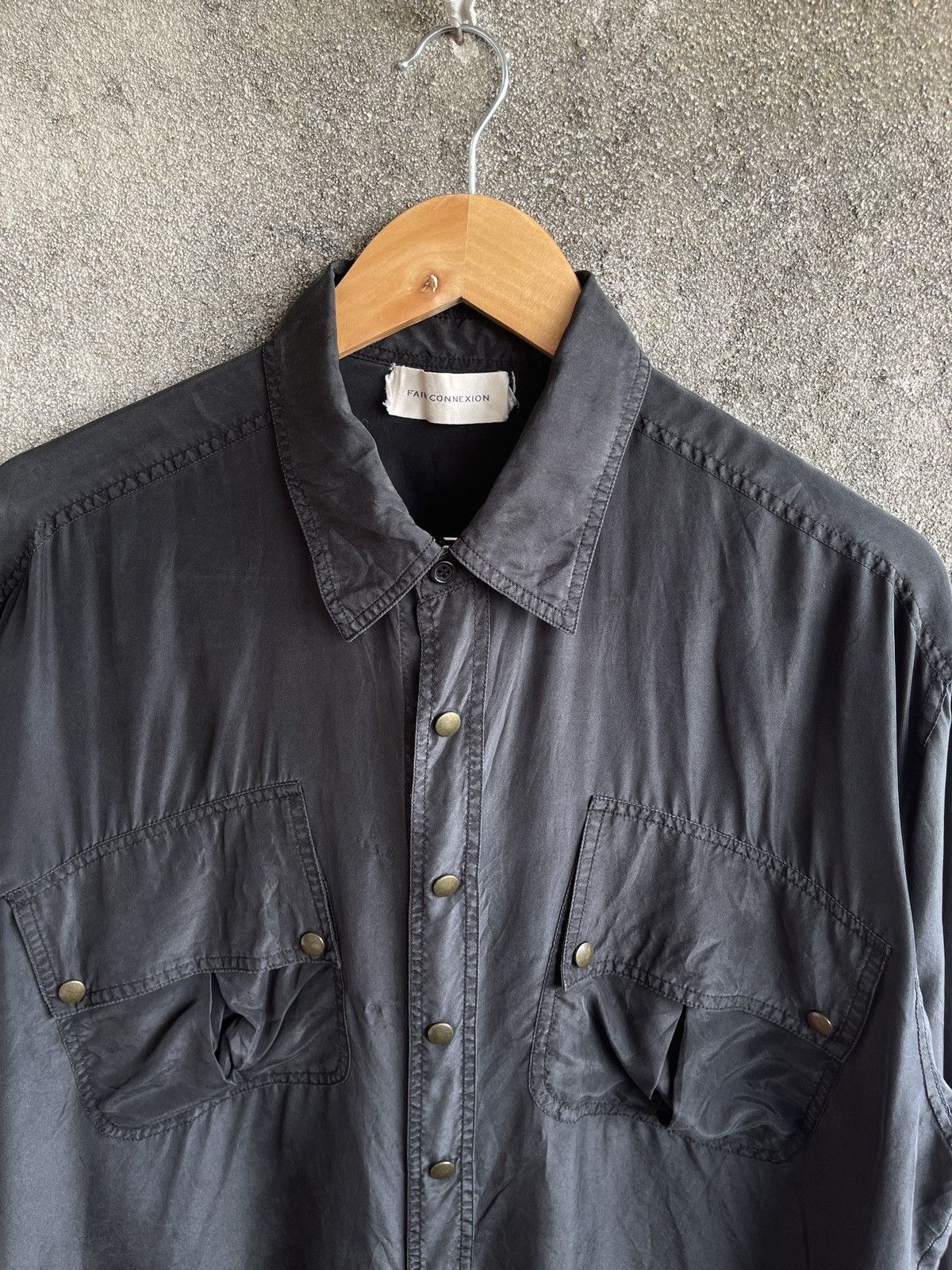 Faith Connexion FAITH CONNEXION SILK PONGE SHIRT BUTTON UP LONG SLEEVE Size US XS / EU 42 / 0 - 6 Thumbnail
